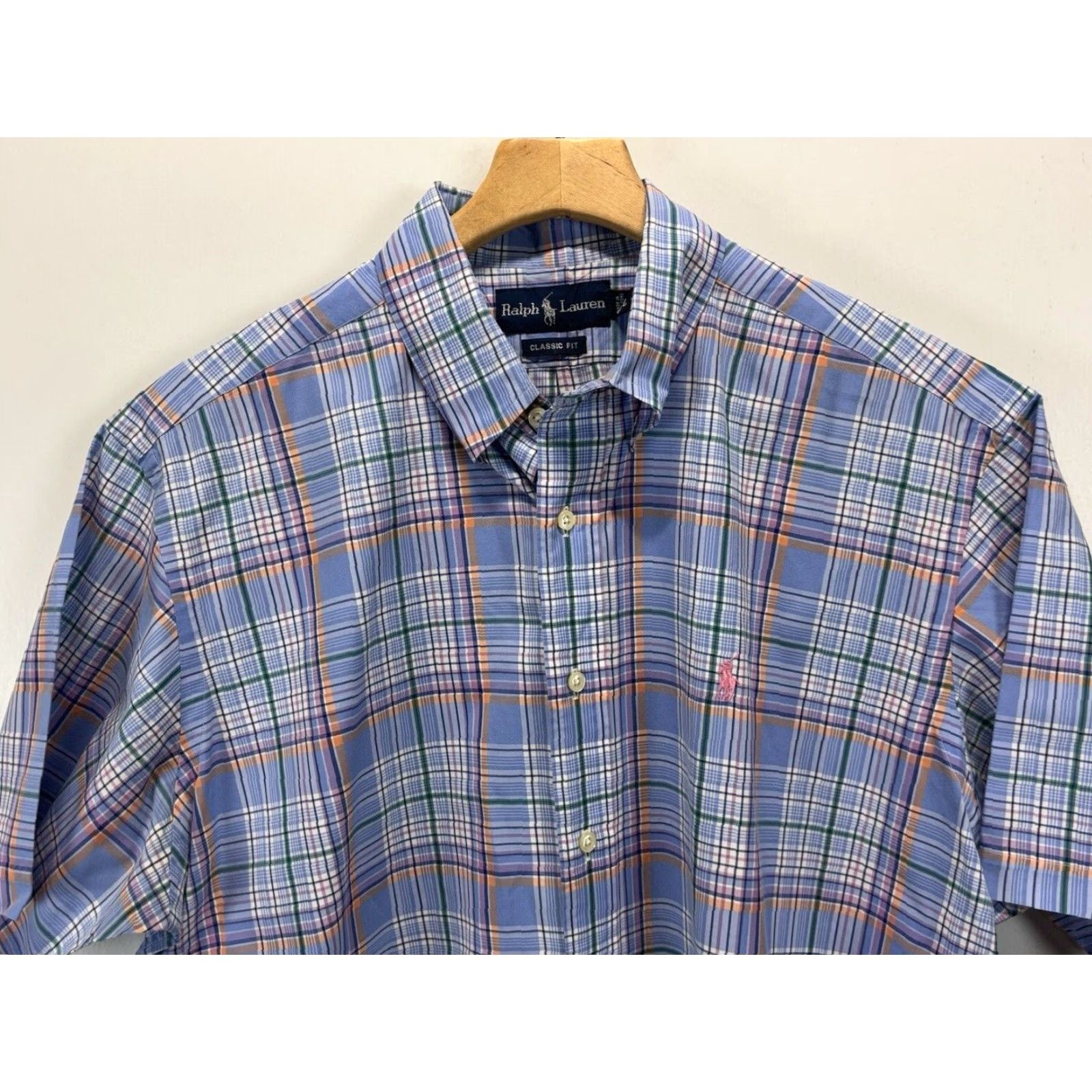 Ralph Lauren Ralph Lauren Classic Button Down Plaid Shirt Large Mens Pastel Multicolor Short Sleeve Spring Size US L / EU 52-54 / 3 - 2 Thumbnail