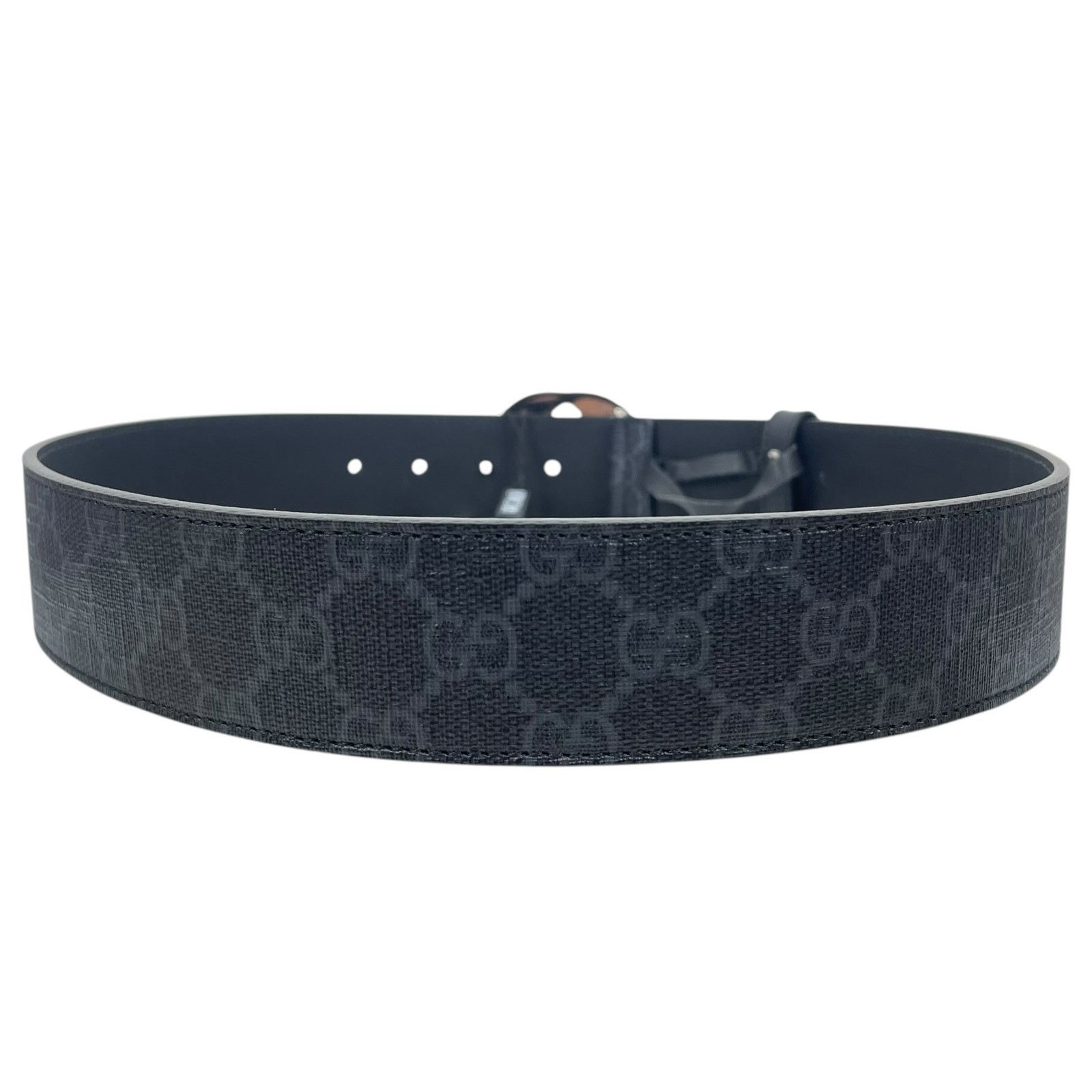 Gucci Gucci GG Interlocking Buckle Supreme Canvas Belt Black 80/32 Size 32 - 7 Thumbnail