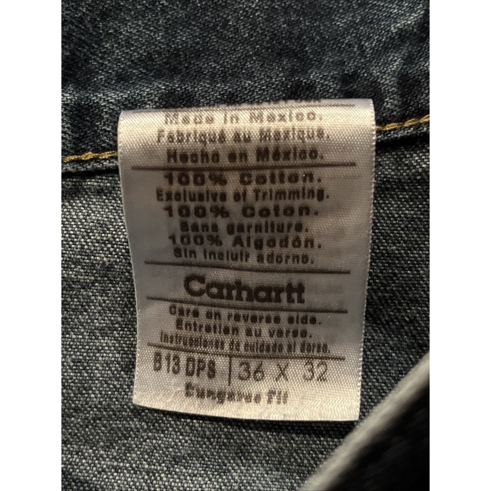 Carhartt Carhartt Jeans Men’s 34x32 Denim Medium Wash Workwear Cotton Size US 36 / EU 52 - 10 Thumbnail