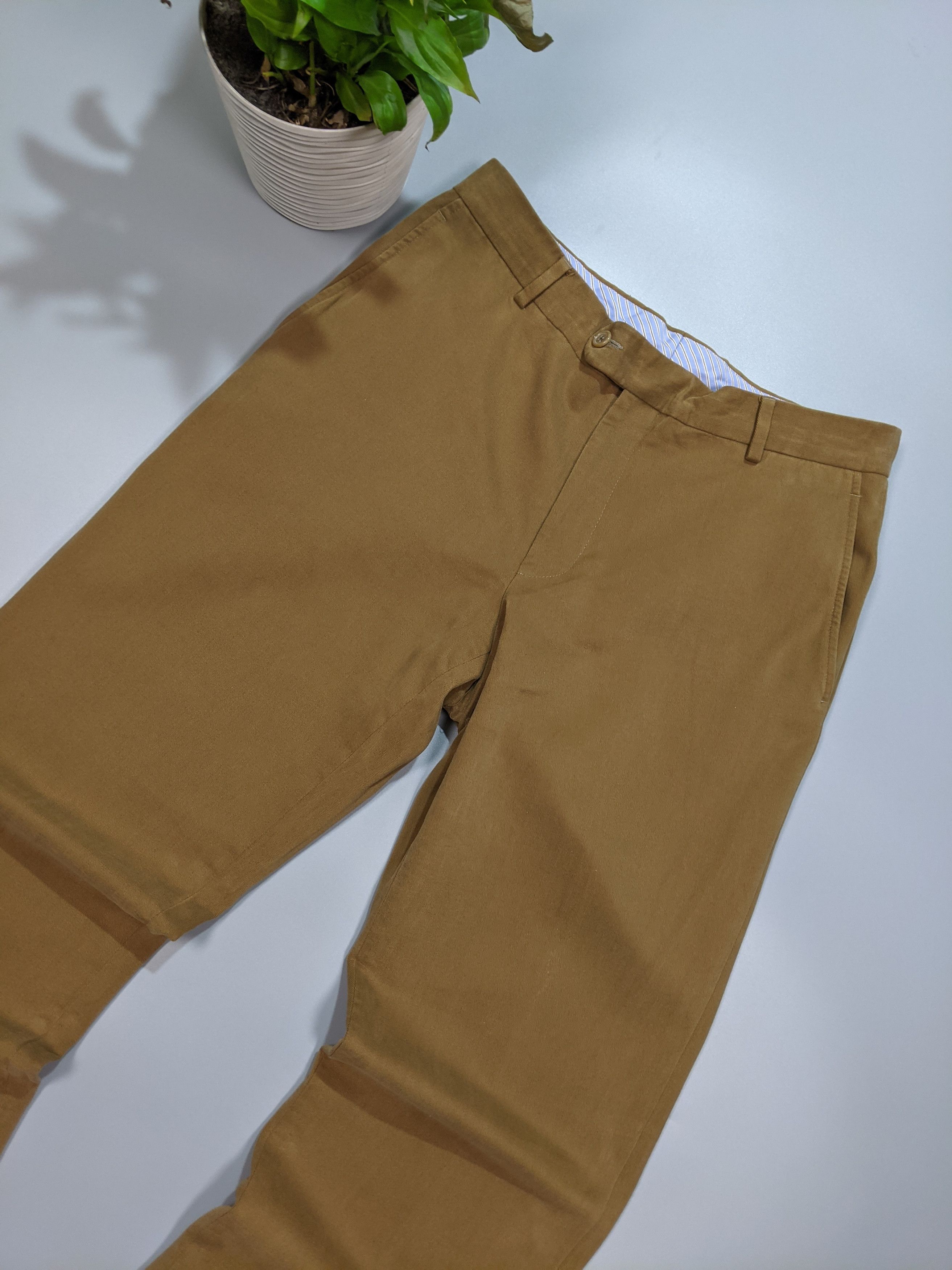Japanese Brand ALVEARE Men's Brown Dress PANTS W32 L33 Made in Italy Size US 32 / EU 48 - 3 Thumbnail