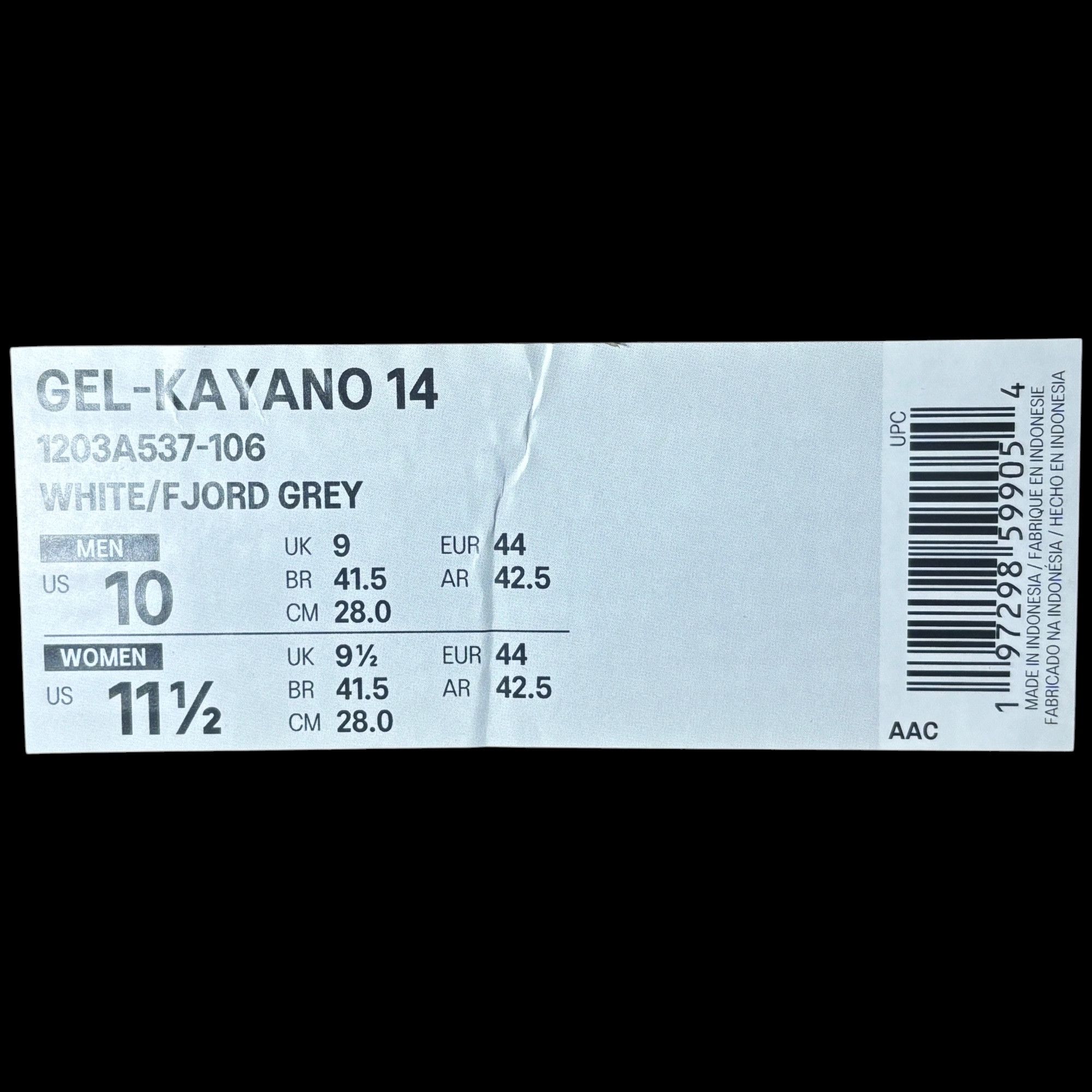 Asics Asics Gel Kayano 14 White Fjord Grey Size US 10 / EU 43 - 9 Thumbnail