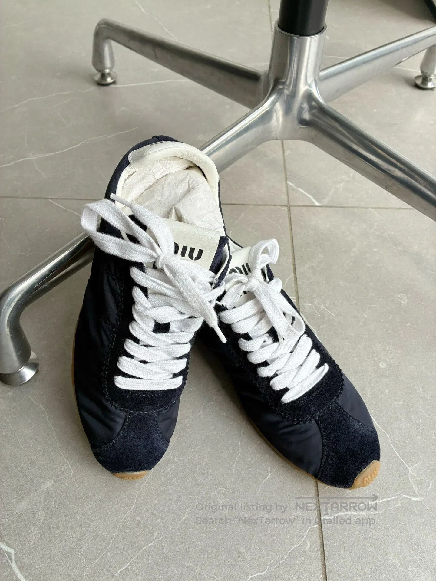 Miu Miu Miu Miu Blue Training Shoes. Size US 5.5 / IT 35.5 - 2 Thumbnail