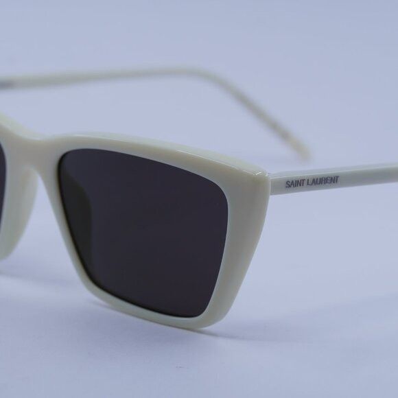 Saint Laurent Paris Saint Laurent SL737 MICA THIN 005 Sunglasses Ivory Cat Eye F Size ONE SIZE - 4 Thumbnail