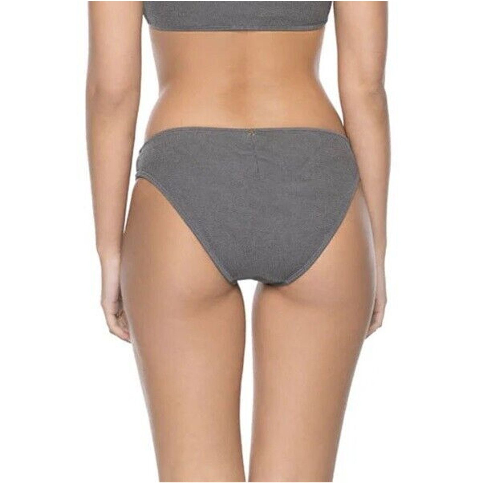 Other NWT PILYQ Reef Smocked Full Bikini Bottom Grey PQ Swim Size L / US 10 / IT 46 - 7 Thumbnail