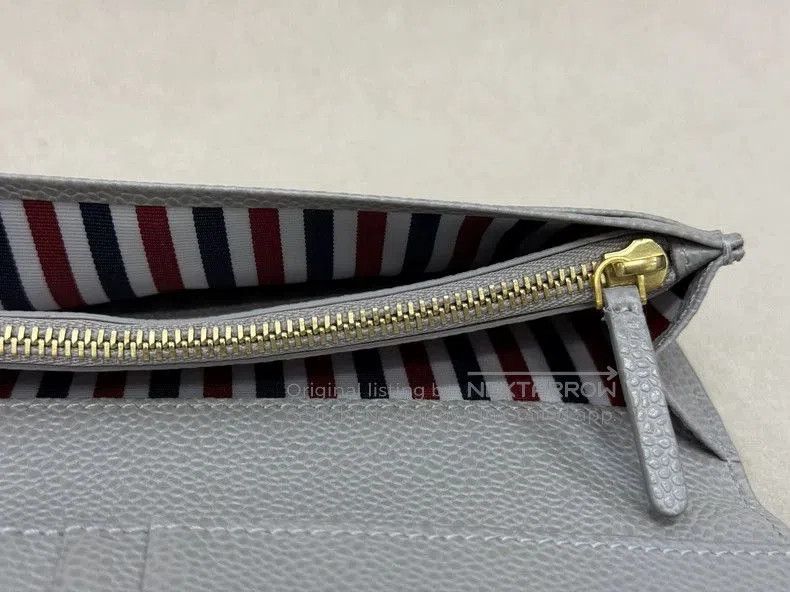 Thom Browne Thom Browne Gray Long Lychee Pattern Wallet. Size ONE SIZE - 7 Thumbnail