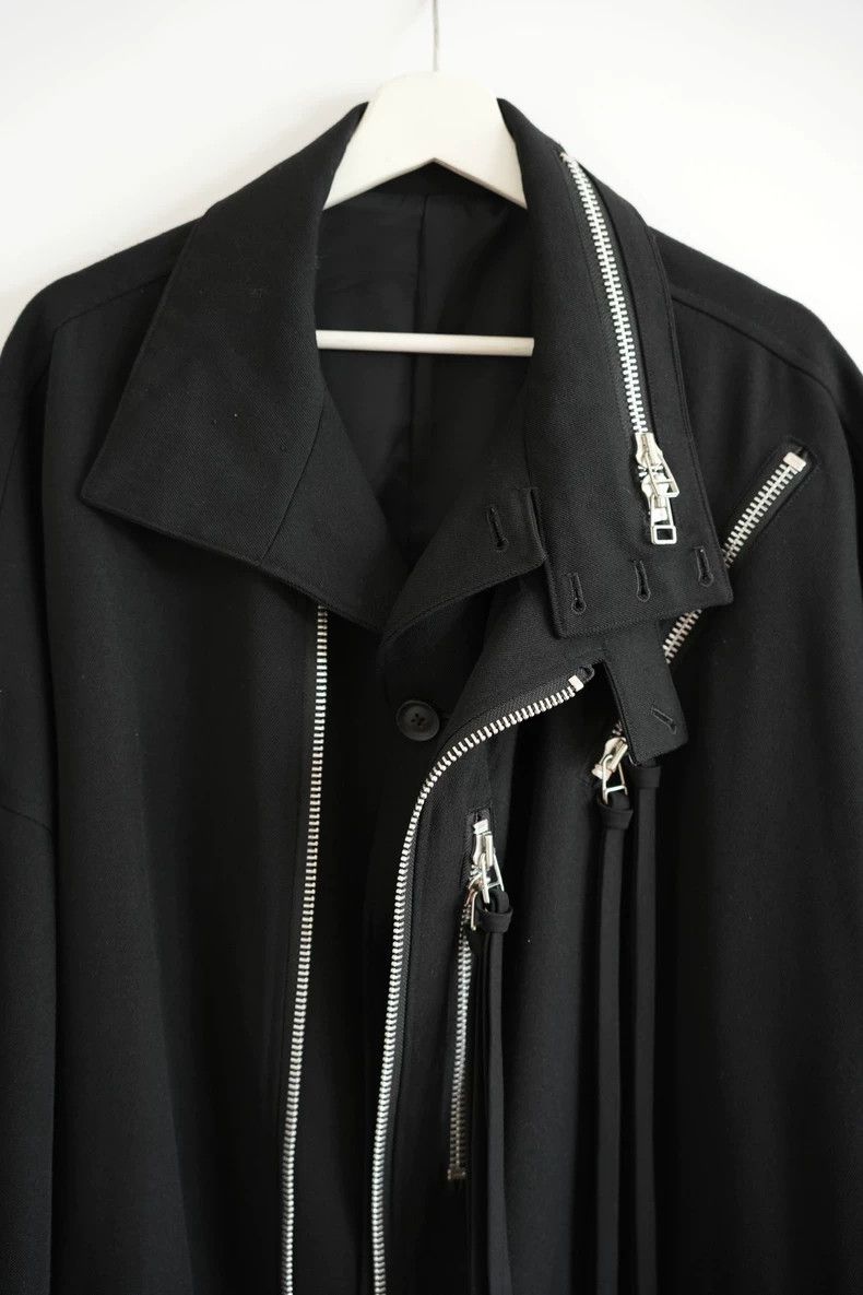 Yohji Yamamoto Yohji Yamamoto 20 oz Zip Ribbon Chain coat 2502-Nextarrow Size US L / EU 52-54 / 3 - 4 Thumbnail