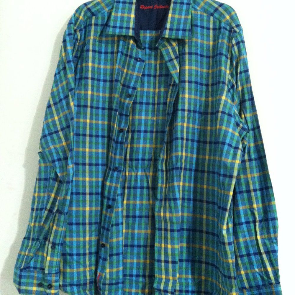 Report Collection REPORT COLLECTION MENS 100%COTTON CASUAL SHIRT SIZE: XXL Size US XXL / EU 58 / 5 - 2 Thumbnail