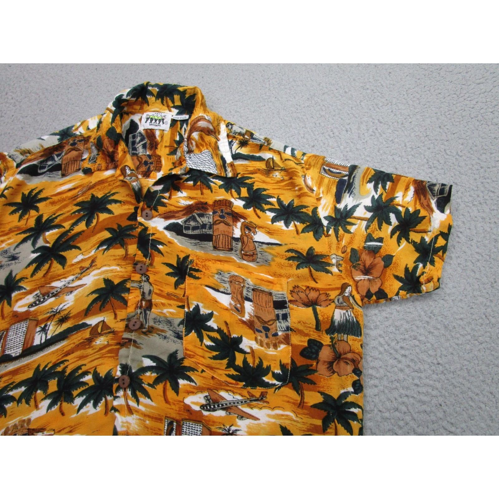 Vintage VINTAGE Best Original Shirt Mens Small Yellow Hawaiian Rayon Tiki Aloha 90s Size US S / EU 44-46 / 1 - 2 Thumbnail