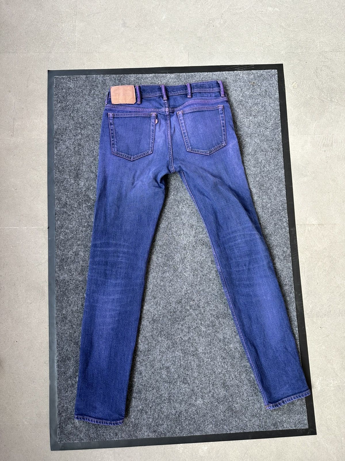 Acne Studios Acne Studios Blå Konst Purple Overdyed Logo Jeans Size US 30 / EU 46 - 10 Thumbnail