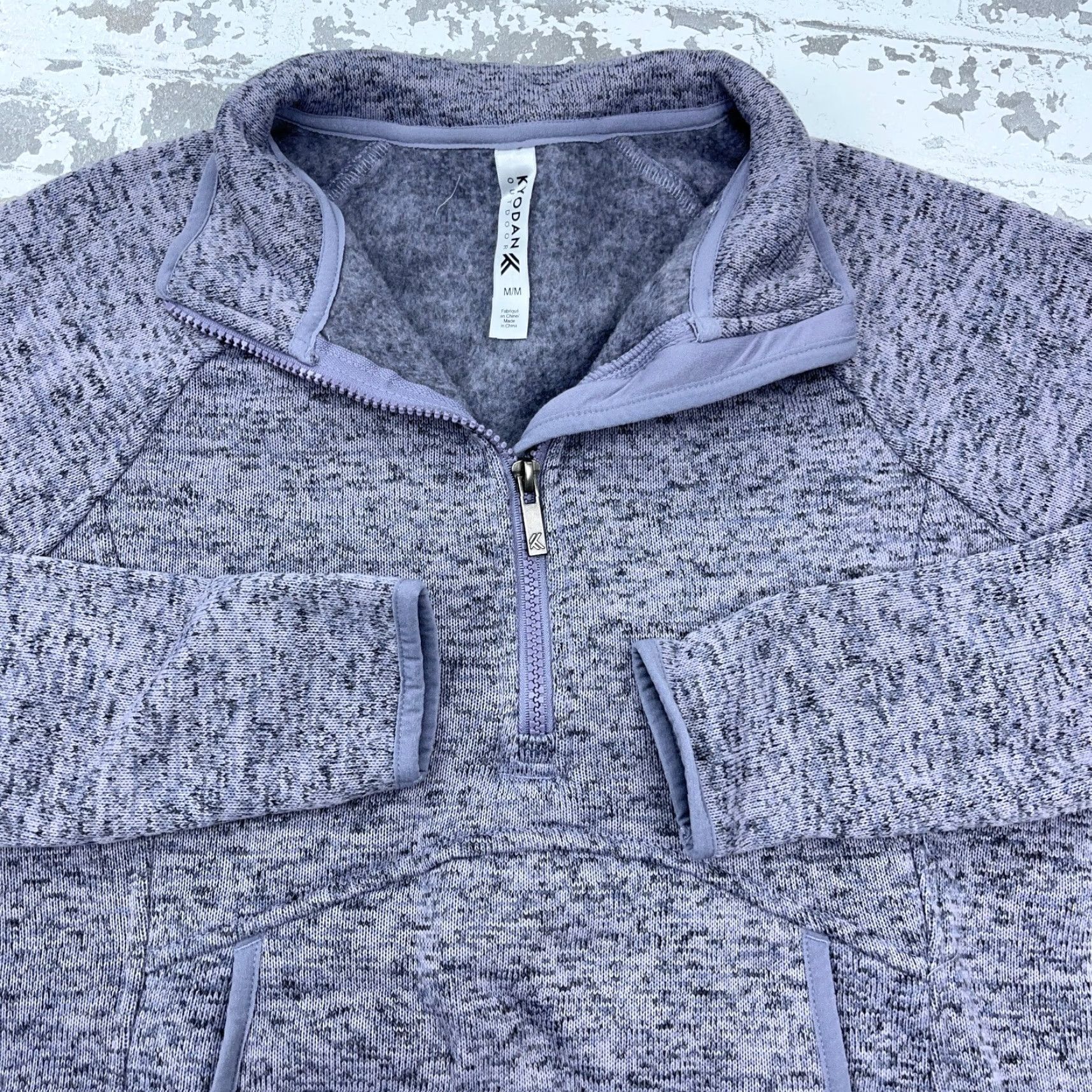 Kyodan Kyodan Purple Sweater Women Medium 1/4 Zip Pullover Fleece Embroidered Logo Knit Raglan Sleeve Zipper All Seasons Size M / US 6-8 / IT 42-44 - 3 Thumbnail
