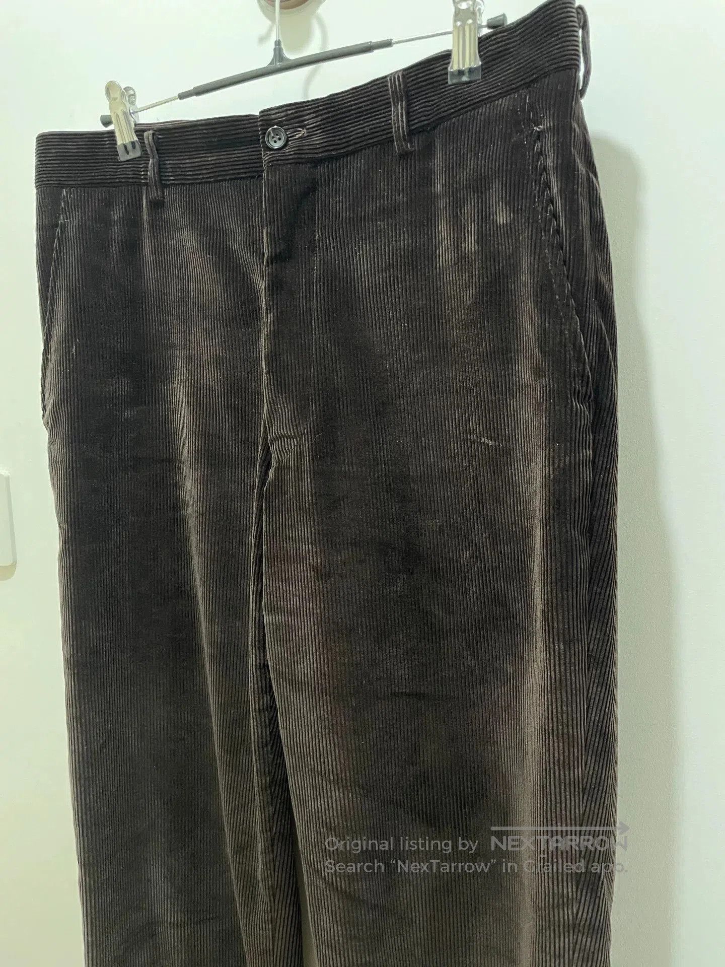 Comme des Garcons Homme Plus brown corduroy straight-leg suit pants. Size US 38 / EU 54 - 3 Thumbnail