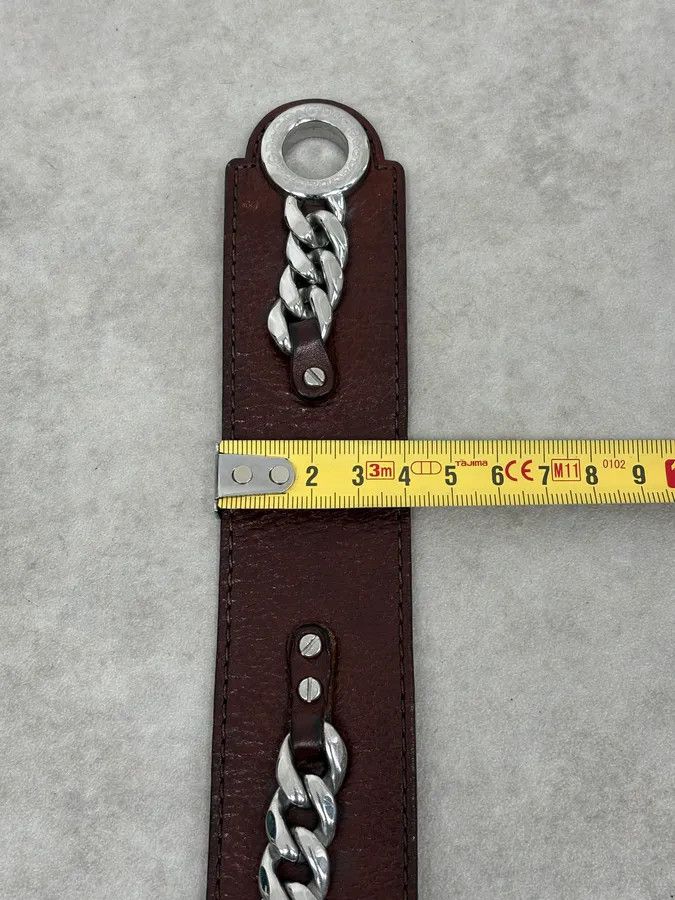 Dolce & Gabbana 2000s Dolce & Gabbana Brown Leather Chain Bracelet Size ONE SIZE - 11 Thumbnail