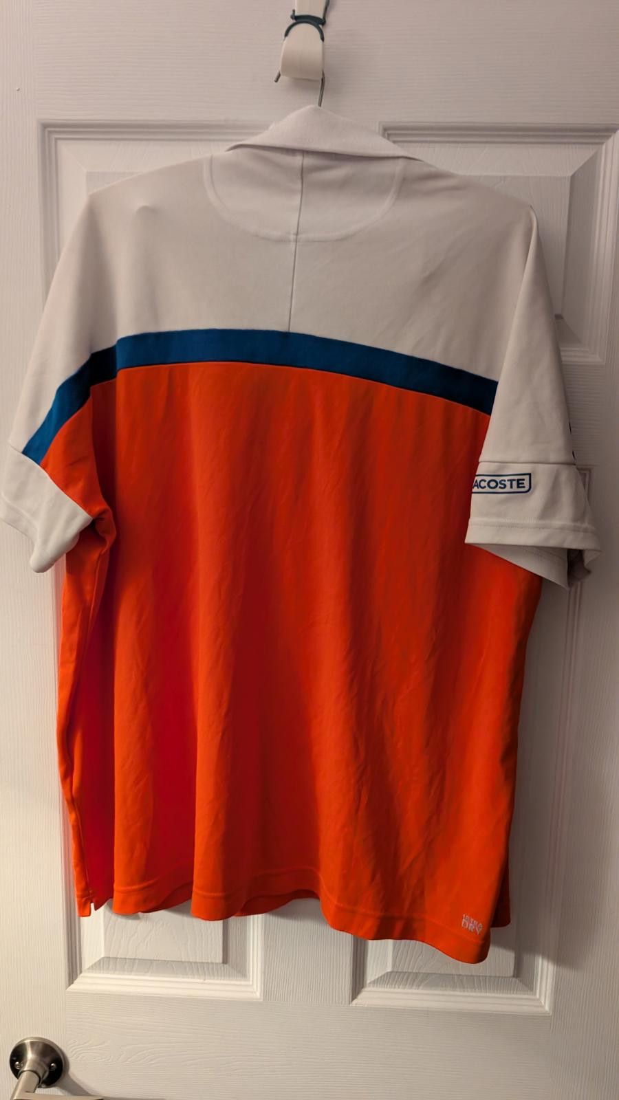 Lacoste Lacoste Sport Polo Shirt Orange Colorblock 100% Polyester Size US XL / EU 56 / 4 - 10 Thumbnail
