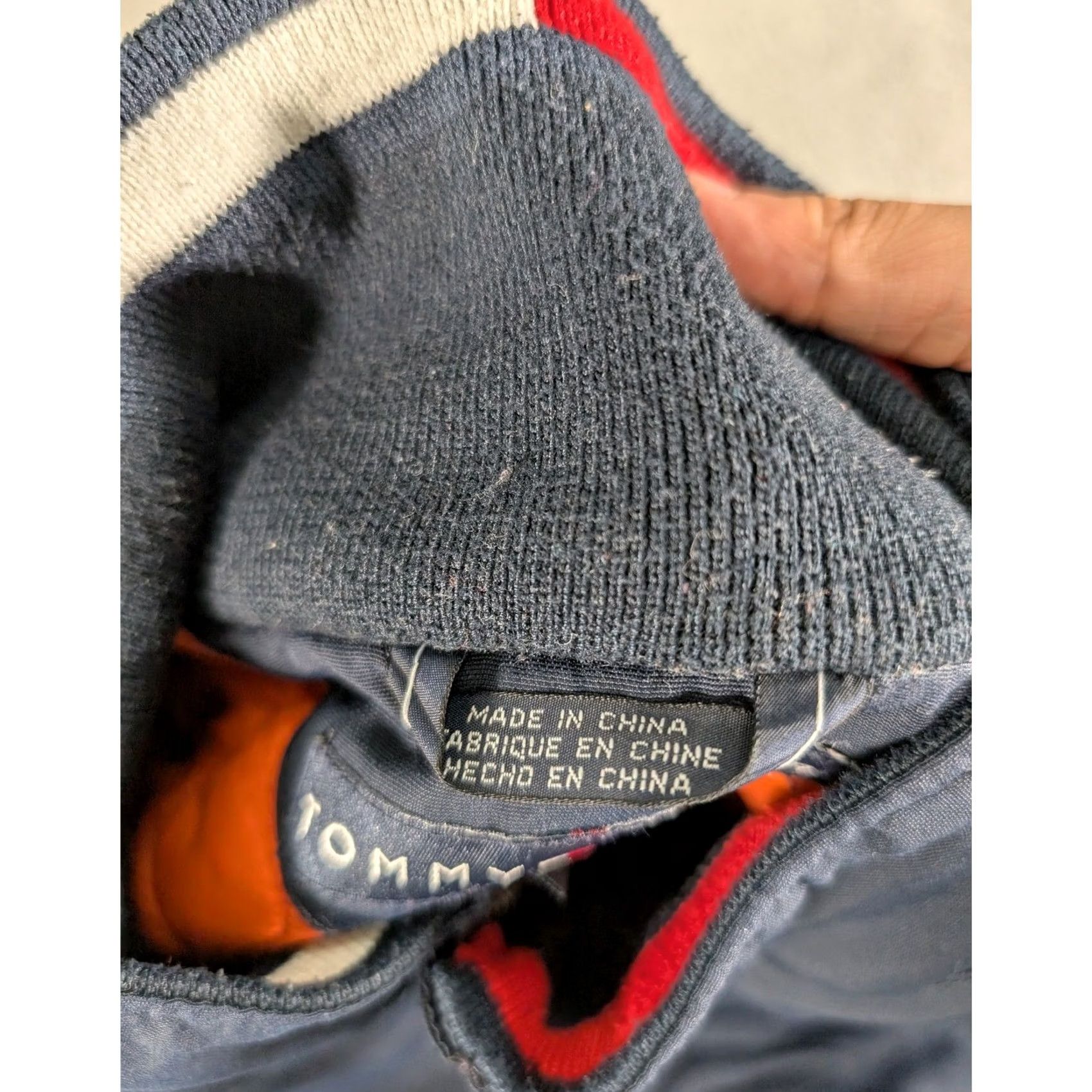 Tommy Hilfiger Tommy Hilfiger Jacket Mens Large Navy Blue Crest Logo Embroidered Full Zip Coat Size US L / EU 52-54 / 3 - 6 Thumbnail