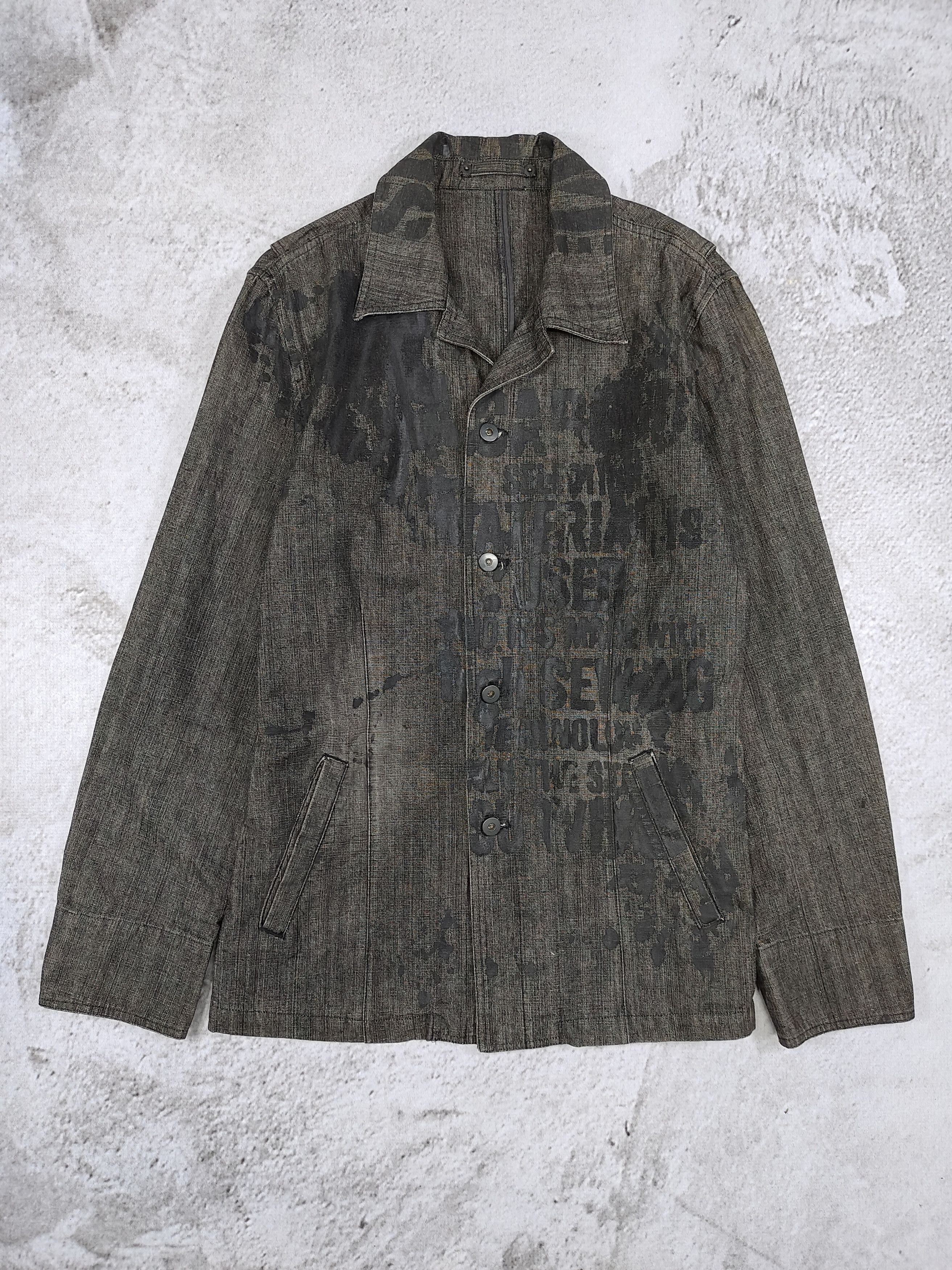 In The Attic In The Attic- Industrial Text Graphic Military Work Jacket Size US M / EU 48-50 / 2 - 1 Thumbnail