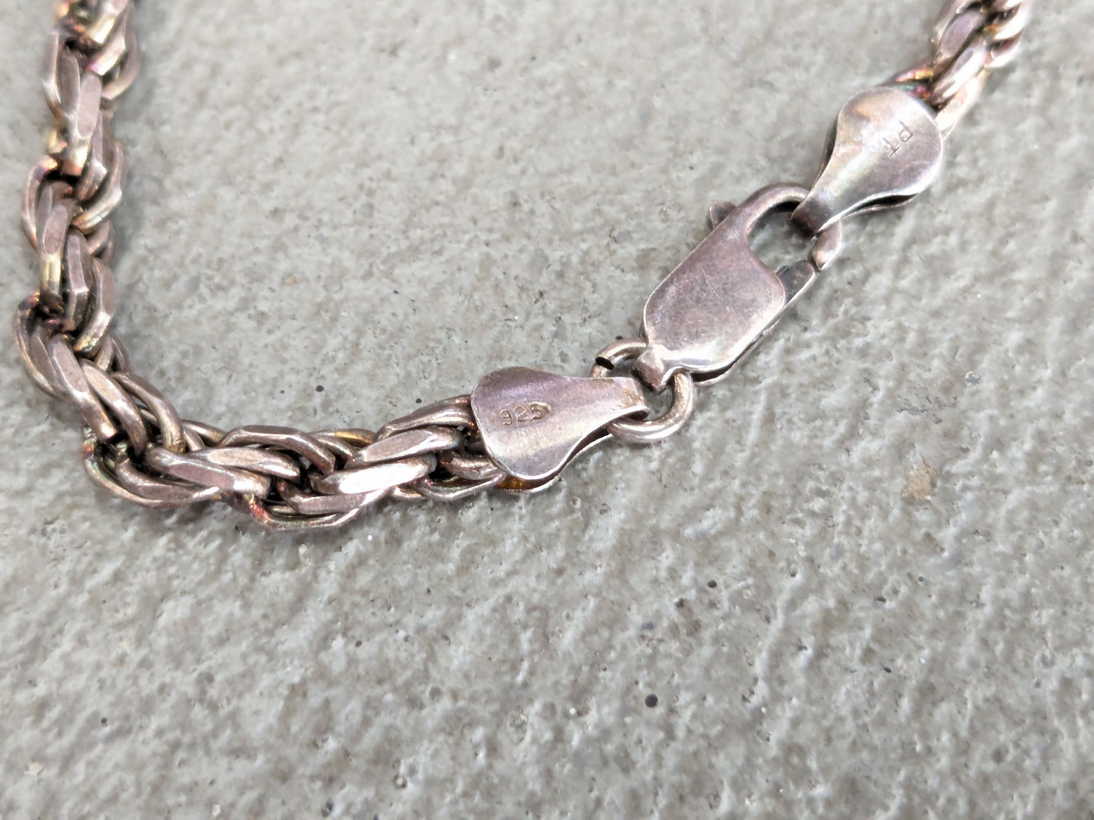 Jewelry × Vintage Vintage Sterling Silver Bracelet Rope Twist 8" Italy Size ONE SIZE - 5 Thumbnail