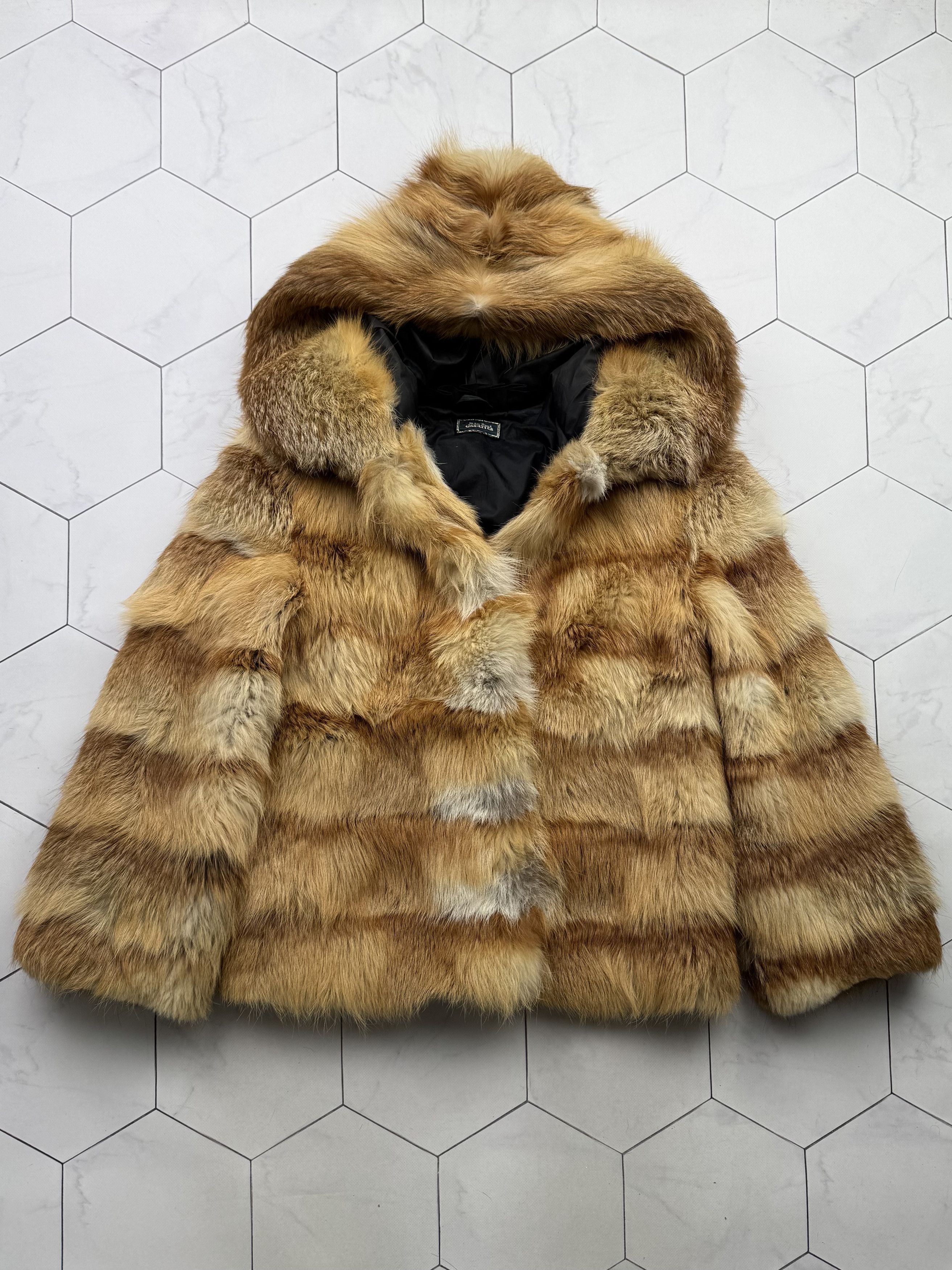 Jean Paul Gaultier 高級リアルフォックスファー付きウールコート JEAN PAUL GAURTIER” real fur coat
