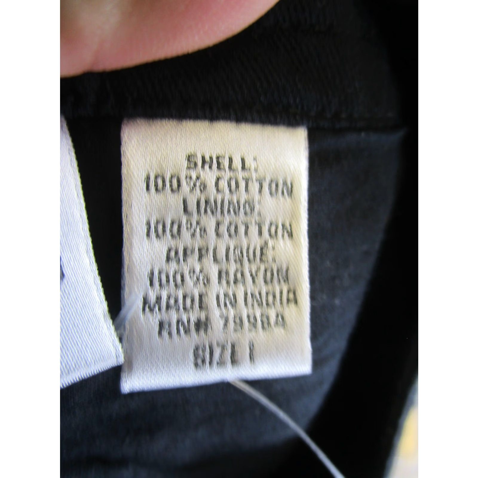 Vintage Chico's Jacket Womens Medium Black Striped Cotton Basic Jacket Regular Fit Size M / US 6-8 / IT 42-44 - 7 Thumbnail