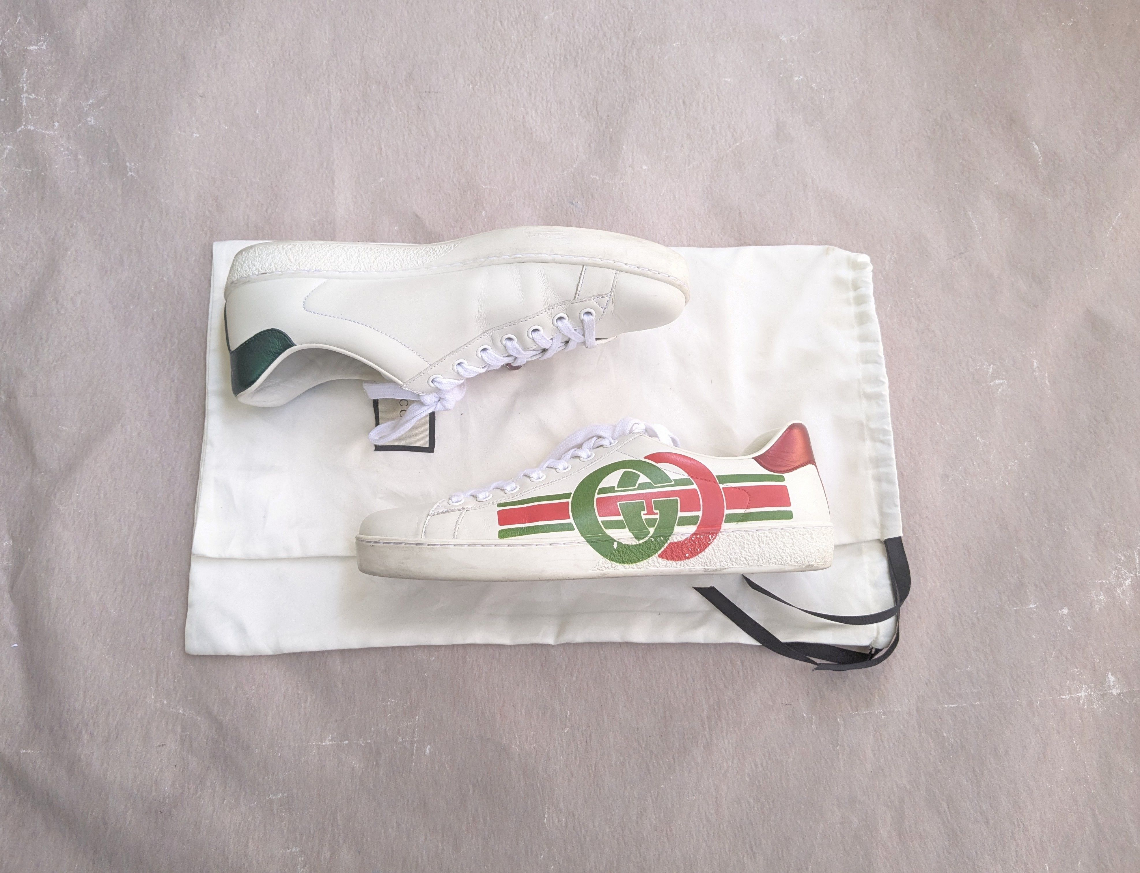 Gucci Gucci Ace Sneakers White Leather GG 7.5 Low Tops Size US 7.5 / EU 40-41 - 1 Thumbnail