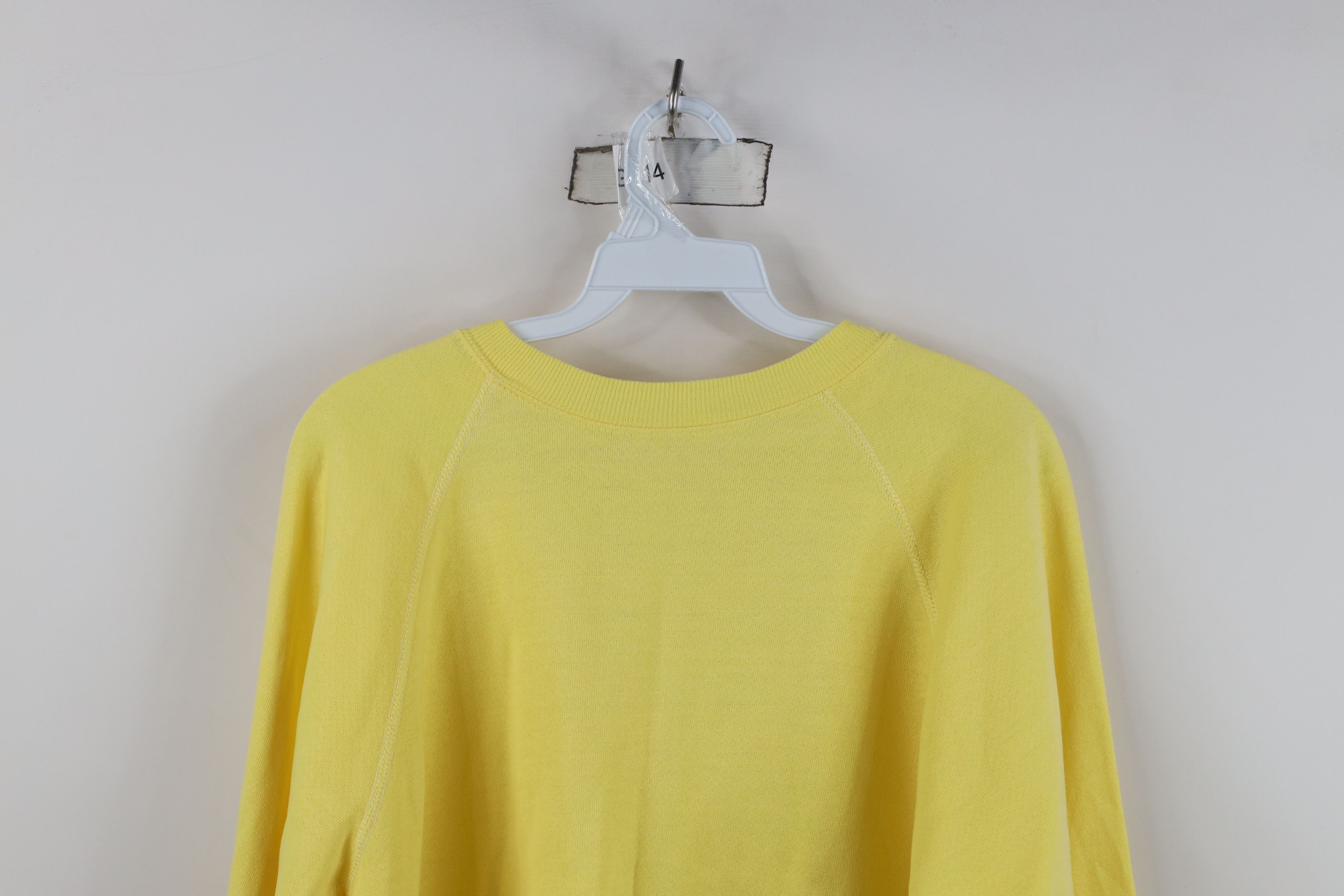 Vintage Vintage 70s Streetwear Thin Raglan Sweatshirt Yellow USA Size M / US 6-8 / IT 42-44 - 11 Thumbnail