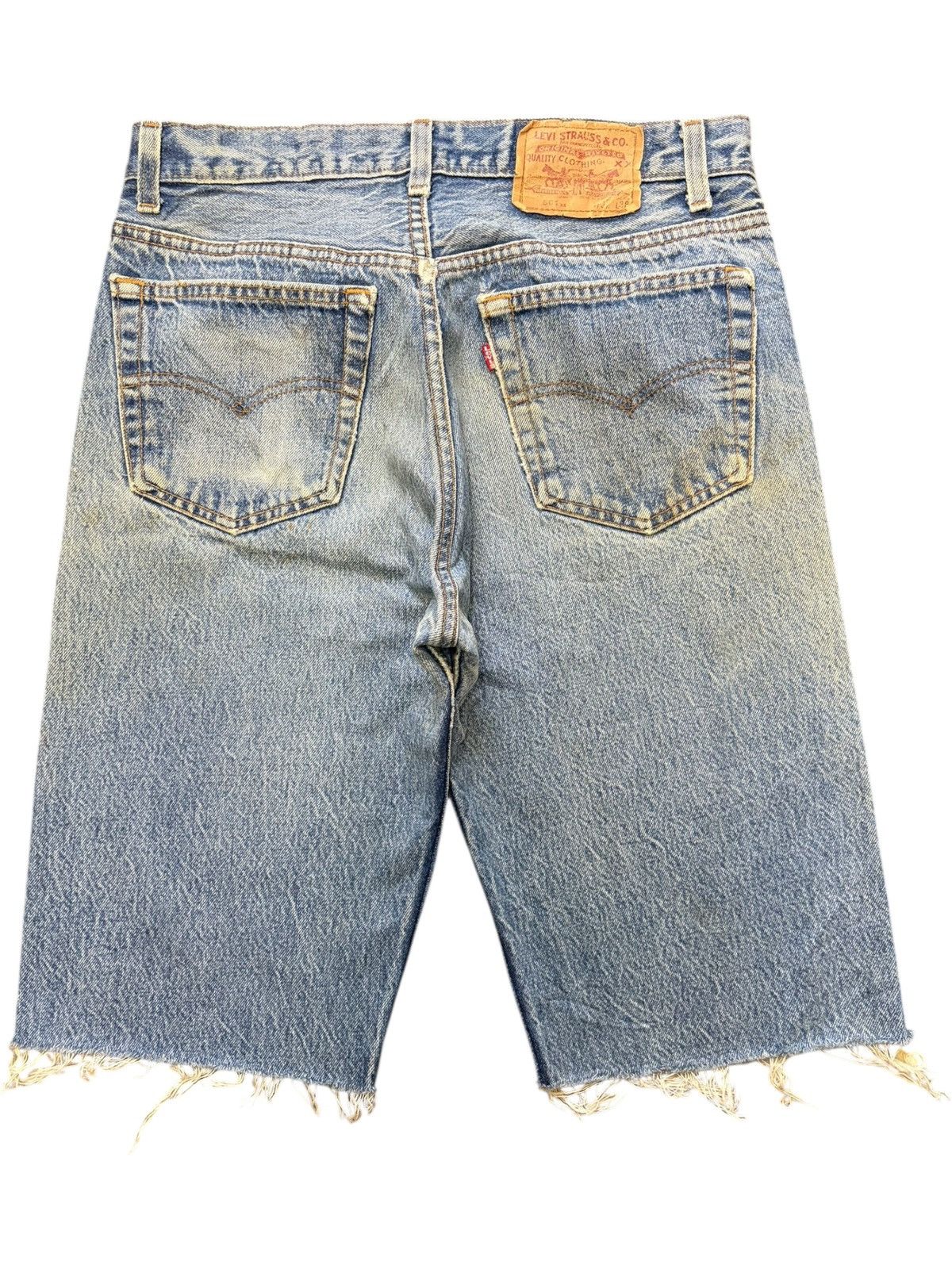 Levi's Vintage 90s Levis 501xx Mud Wash Distress Jean Shorts Size US 29 - 2 Thumbnail
