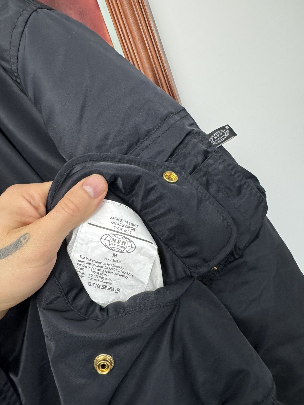 Other Ma1 Flyer Black Vintage Nylon Bomber Jacket BoxyFit Oversize Size US M / EU 48-50 / 2 - 4 Thumbnail