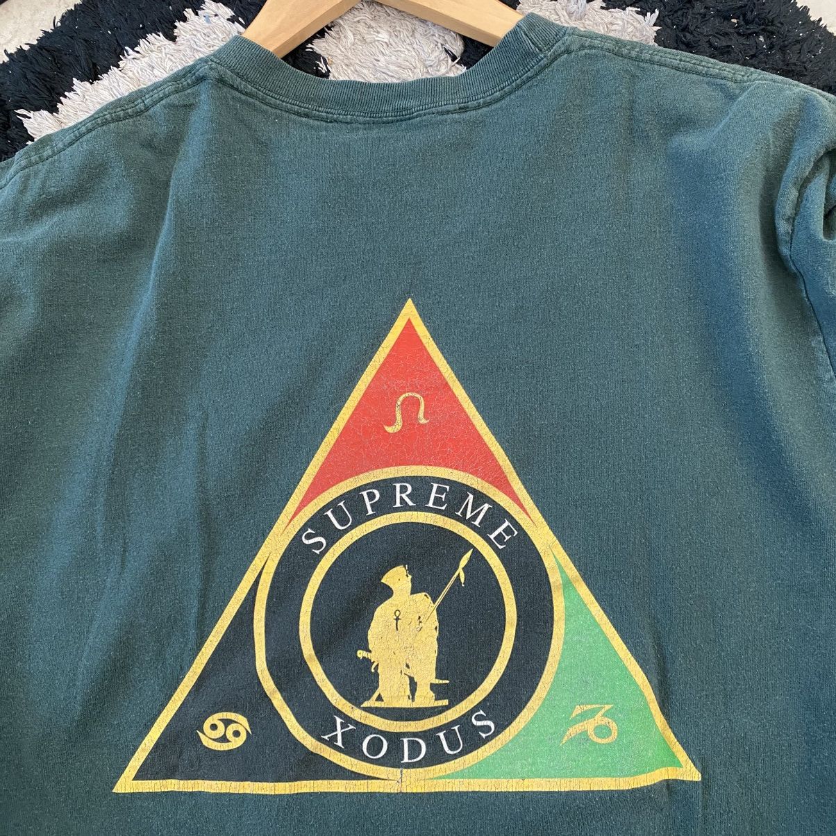 Supreme Supreme Xodus T-Shirt Longsleeve Green 2012 Vintage Grunge Size US L / EU 52-54 / 3 - 7 Thumbnail