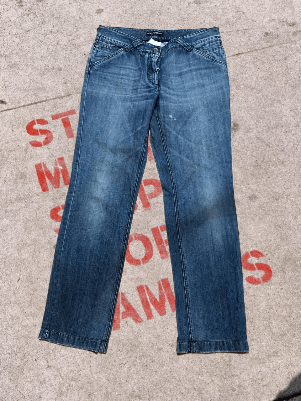 Dolce & Gabbana Dolce & Gabbana Blue Cotton Denim Jeans Size 32" / US 10 / IT 46 - 1 Thumbnail
