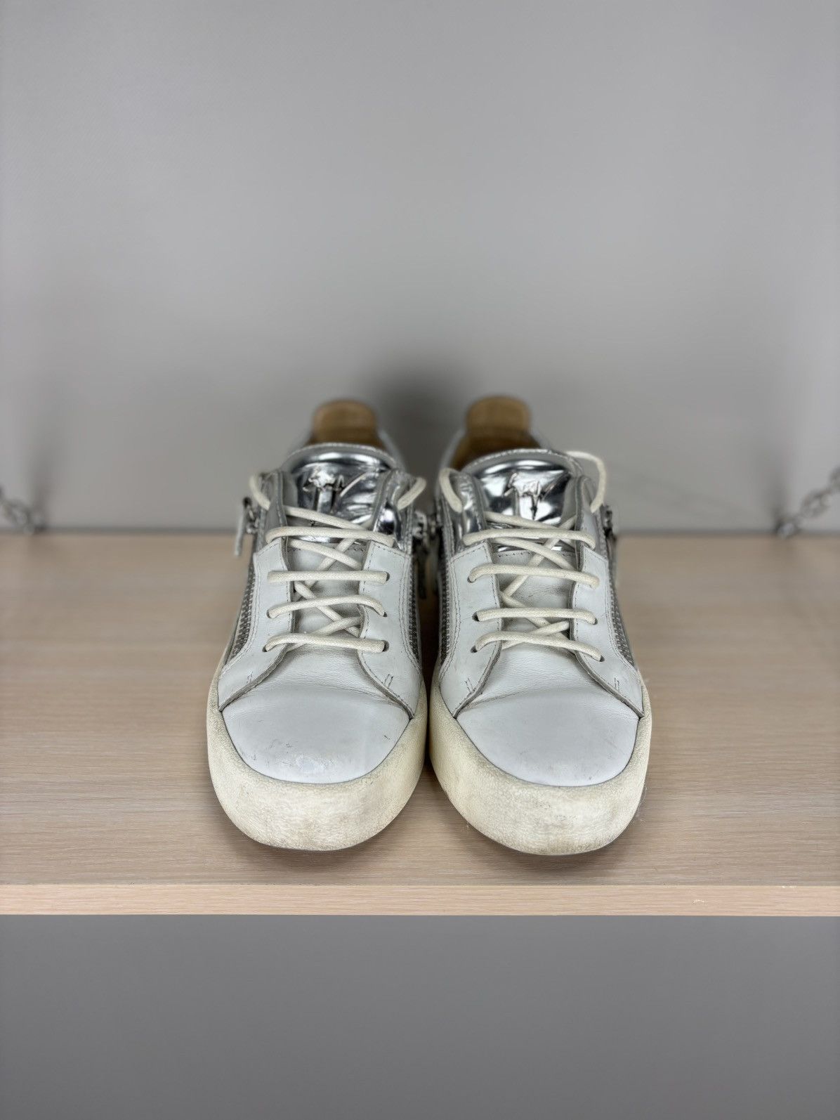 Designer × Giuseppe Zanotti Womens sneakers Giuseppe Zanotti Size 36 Color White/Gray Size US 6 / IT 36 - 4 Thumbnail