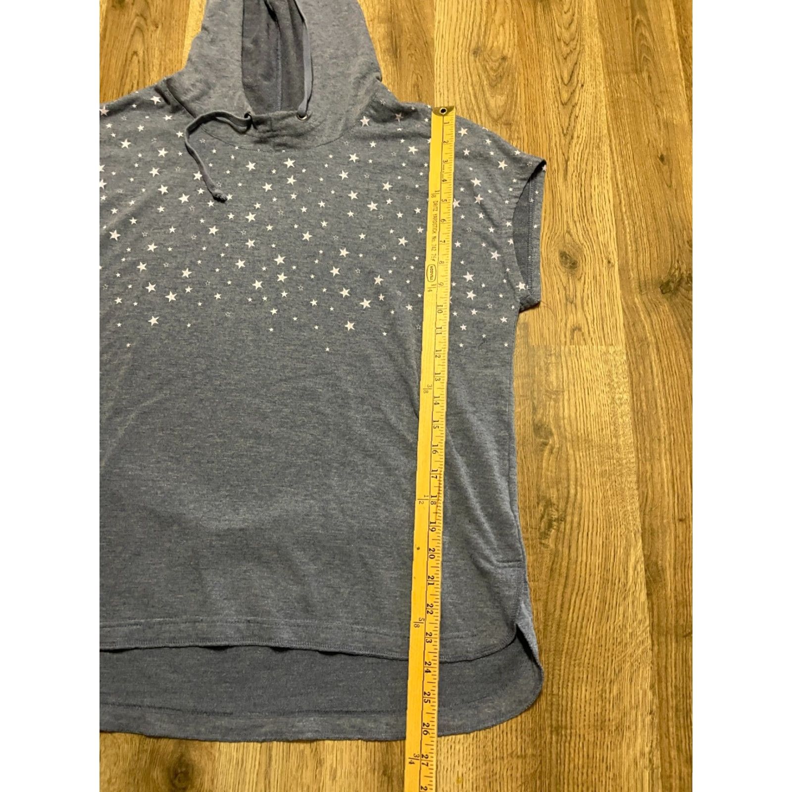 Vintage Jane & Delaney Shirt Women's Large Blue Sleeveless Hoodie Shirt Size L / US 10 / IT 46 - 7 Thumbnail