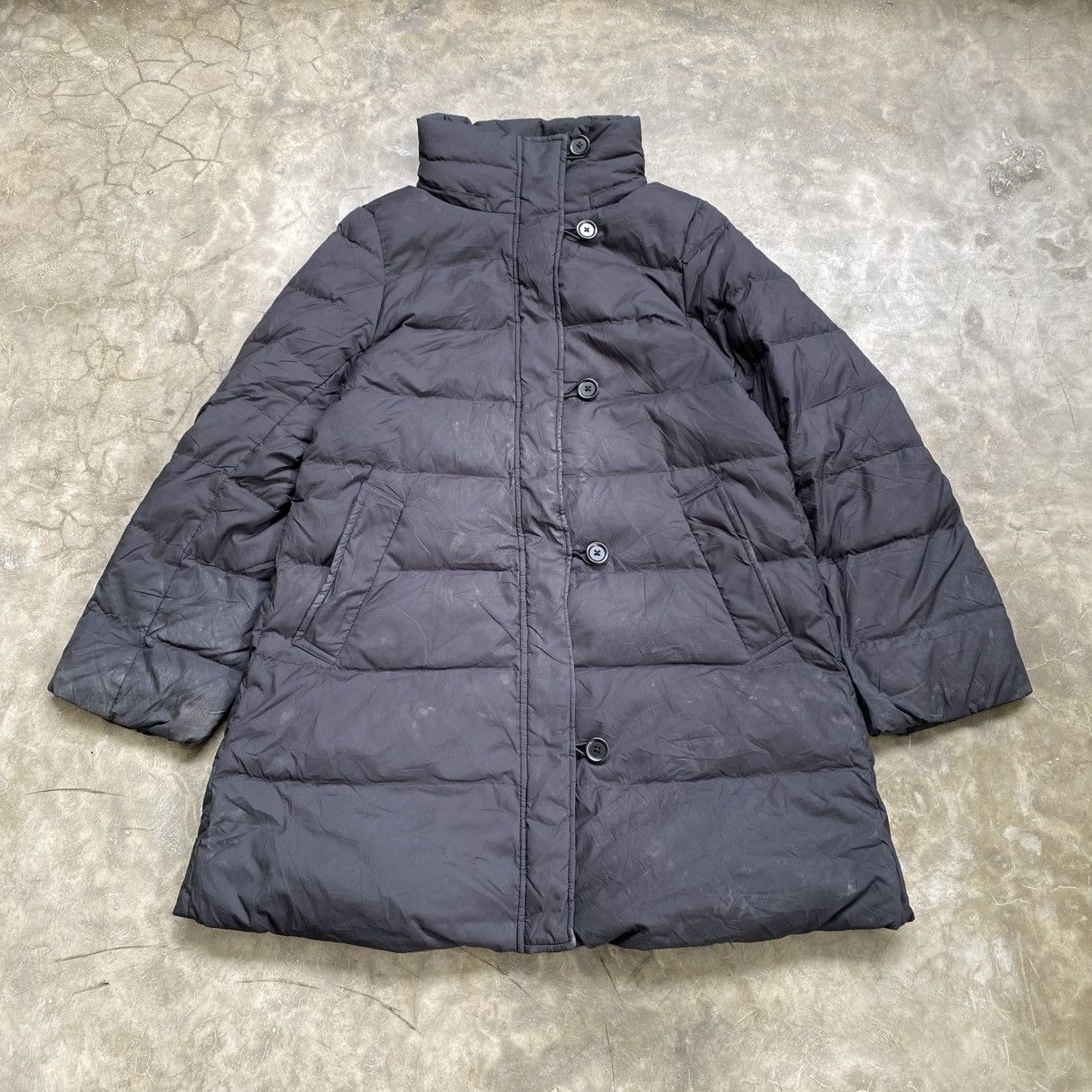 Japanese Brand Uniqlo Black Faded Puffer Jacket Size US M / EU 48-50 / 2 - 1 Thumbnail