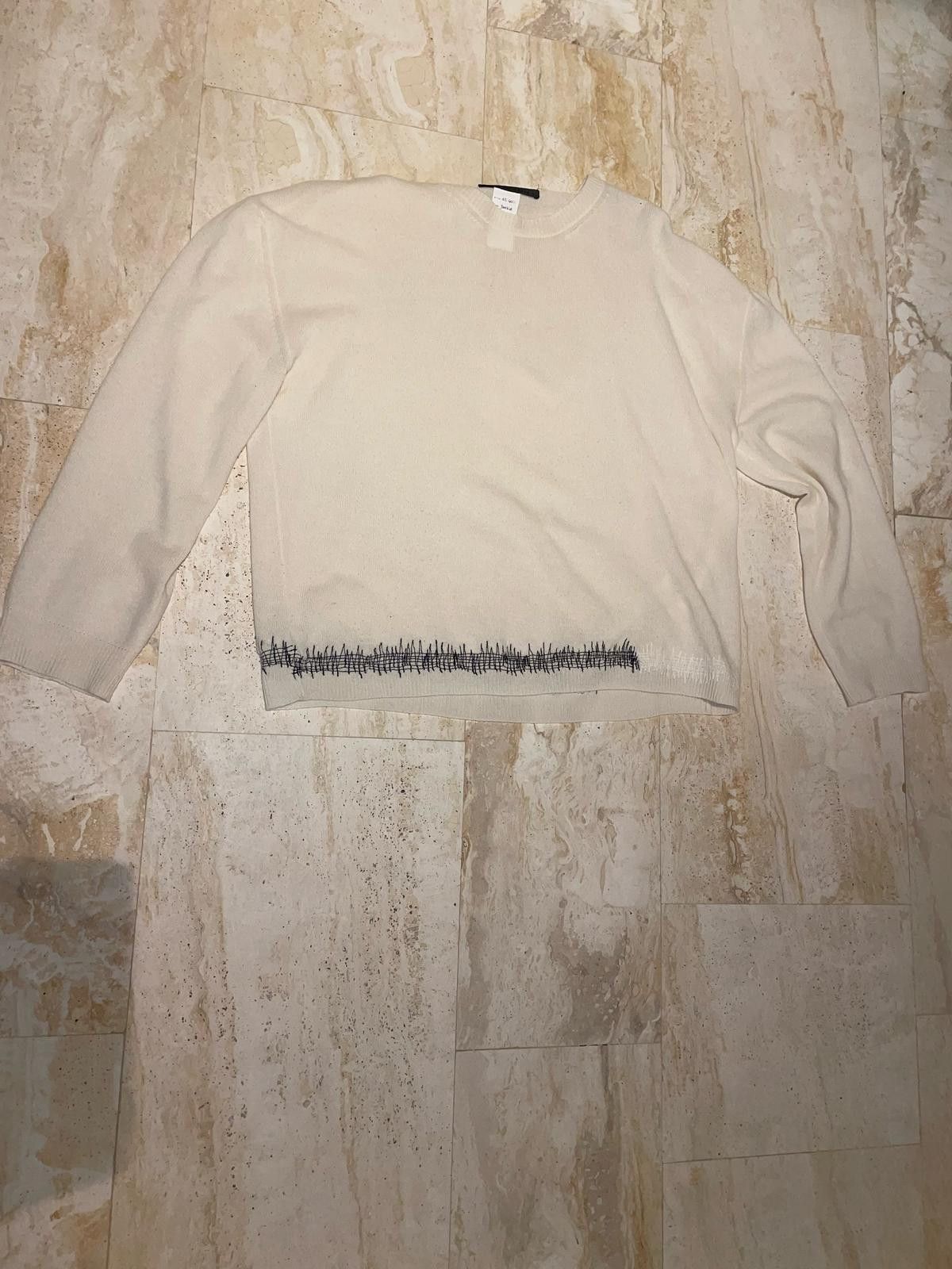 Haider Ackermann - SS16 Ivory Embroided Knit
