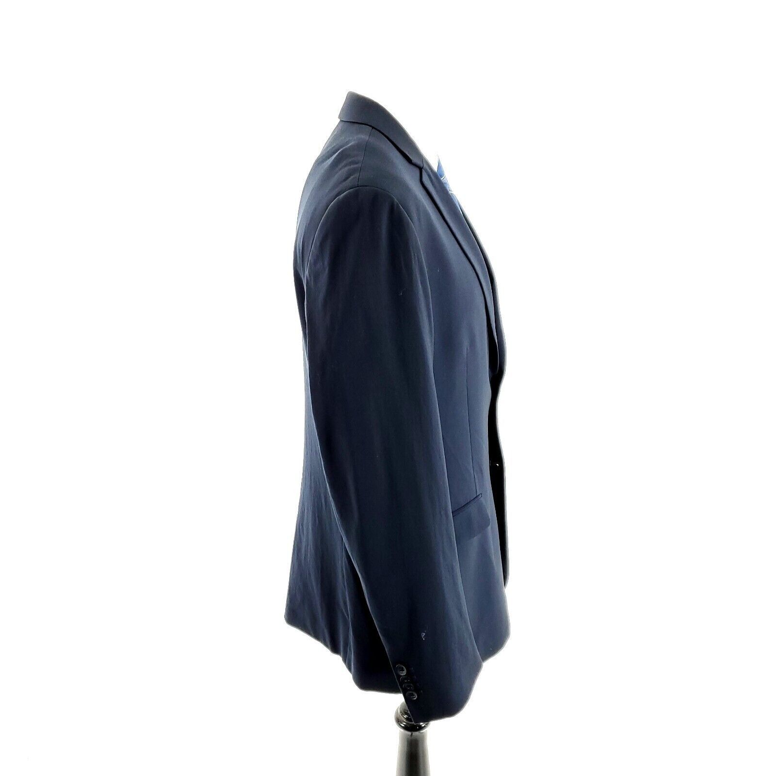 Banana Republic DAMAGED Banana Republic Wool 2 Button Blazer 40R Blue Lanifi Size 40R - 8 Thumbnail