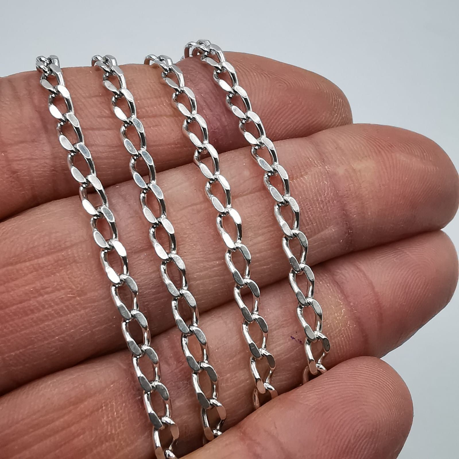Sterling Silver Vintage Chain Necklece,925 Sterling Silver,Signed , 11,24g Size ONE SIZE - 6 Thumbnail