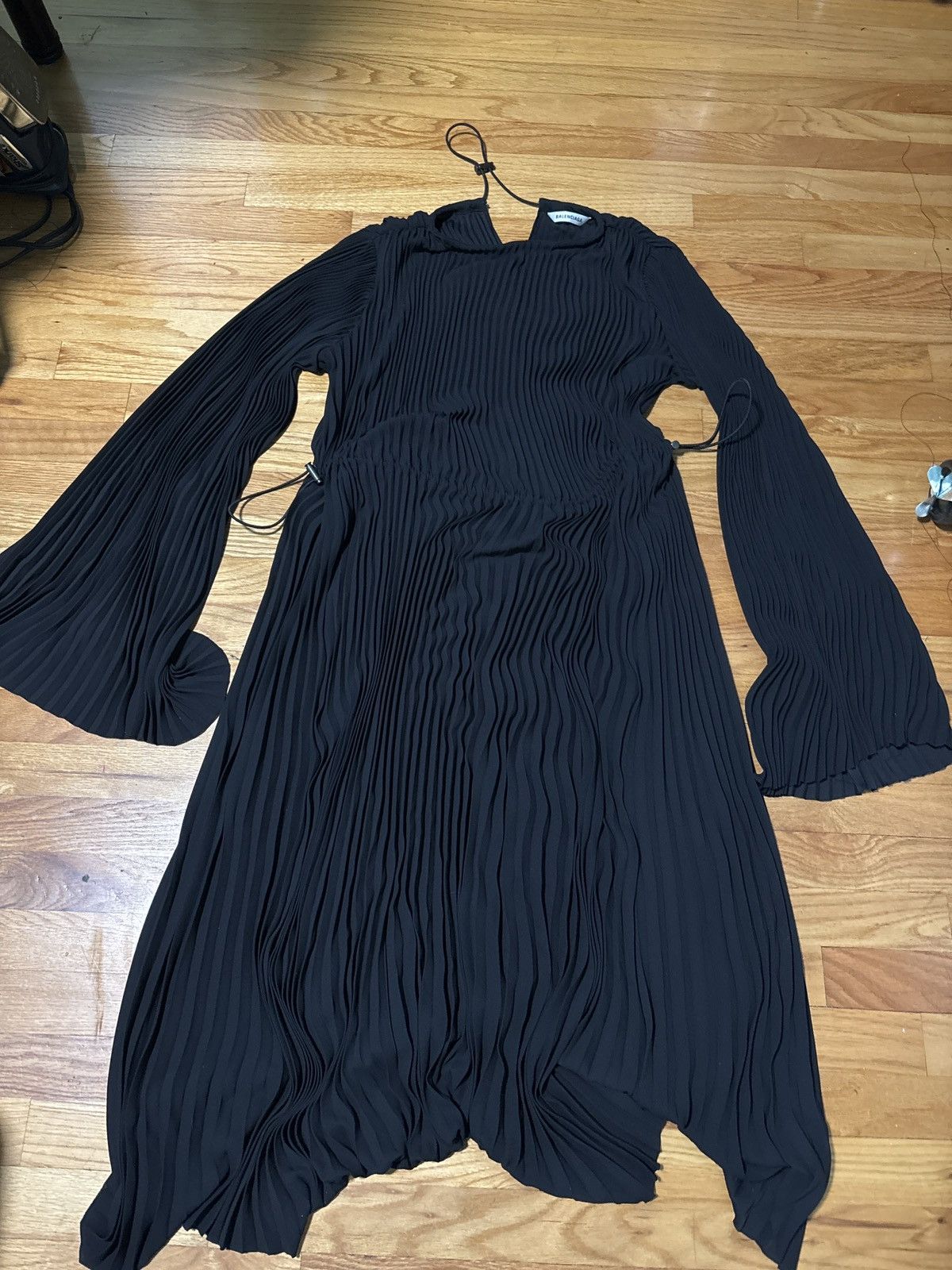 Balenciaga Balenciaga black pleated drawstring dress Size XS / US 0-2 / IT 36-38 - 4 Thumbnail