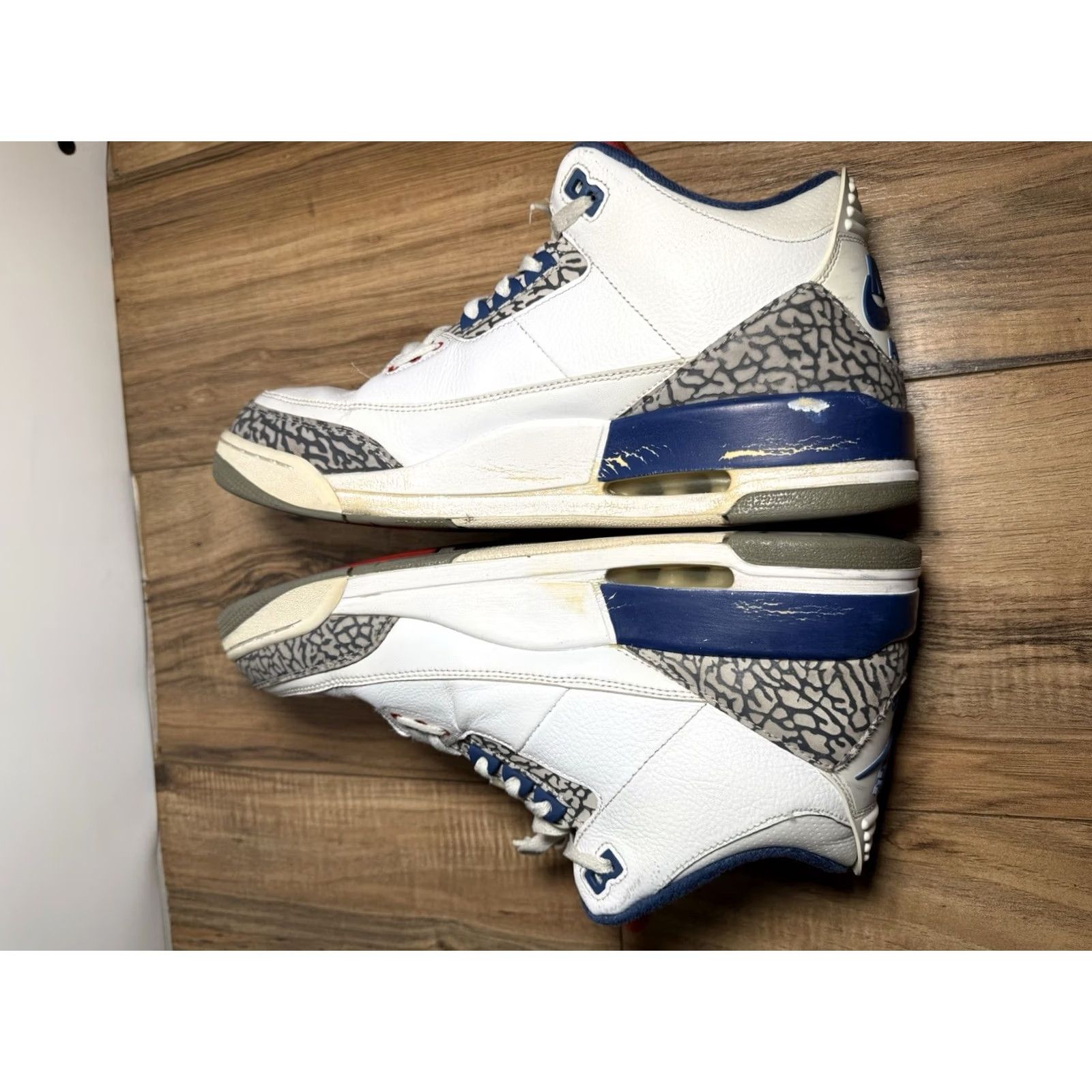 Jordan Brand Nike Air Jordan 3 Men Sneaker Size 12 Retro True Blue 2016 854262-106 Size US 12 / EU 45 - 6 Thumbnail