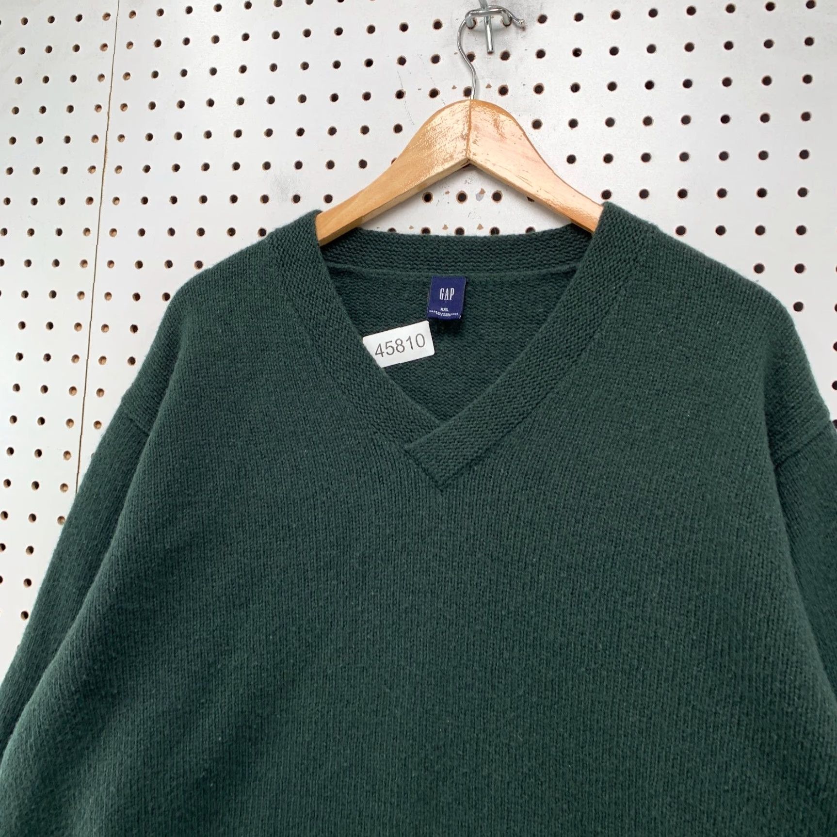 Gap VINTAGE GAP Wool Sweater Mens 2XL Green Wool Angora Blend V Neck Preppy Business Shirt Size US XXL / EU 58 / 5 - 4 Thumbnail