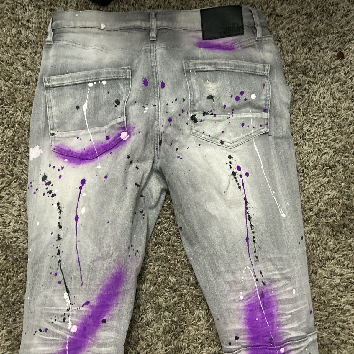 rue21 grey and purple jeans Size US 34 / EU 50 - 3 Thumbnail