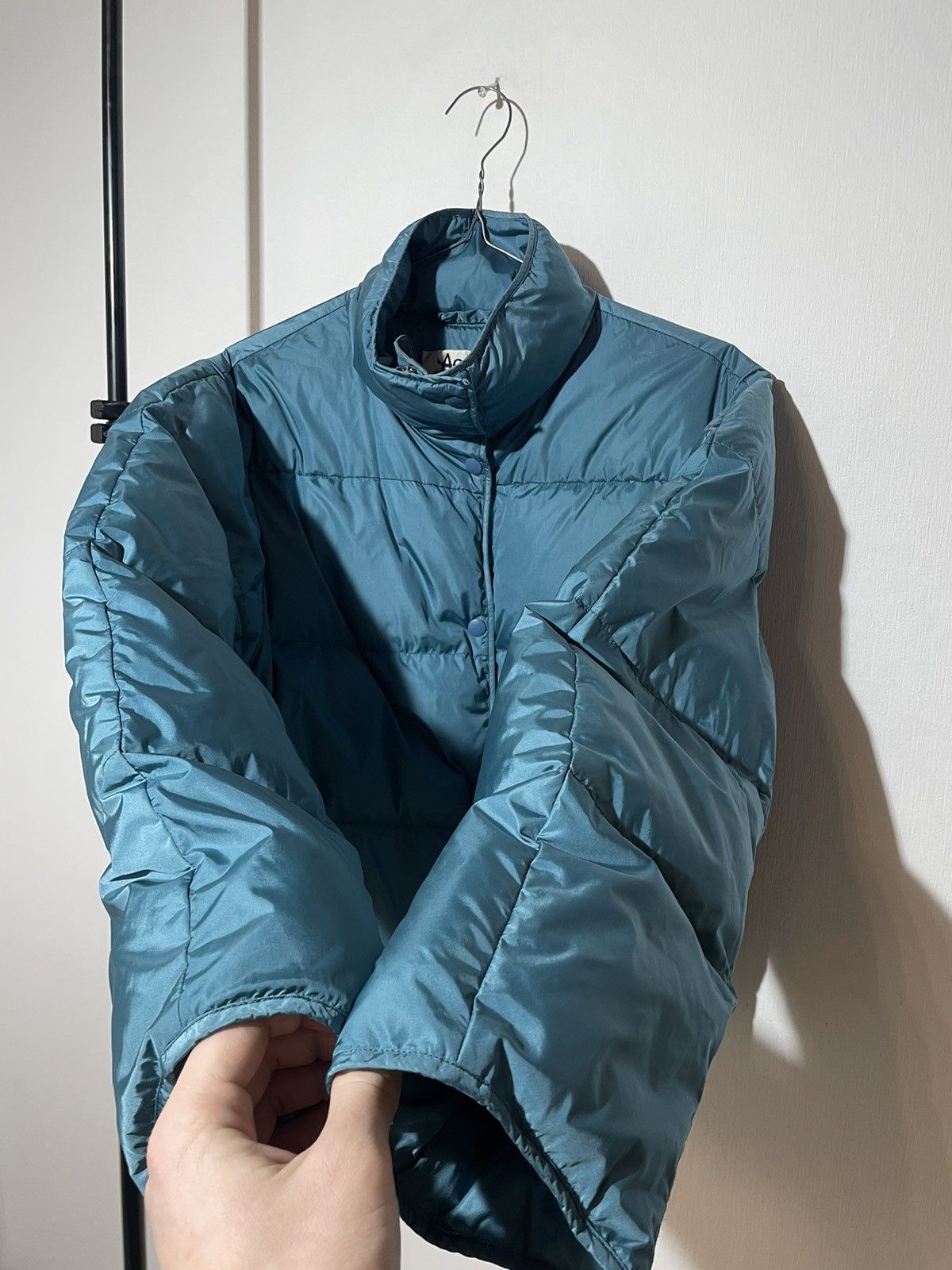 Acne Studios Acne Studios Oliviera Tech Nylon Down Coat In Blue Size S / US 4 / IT 40 - 10 Thumbnail