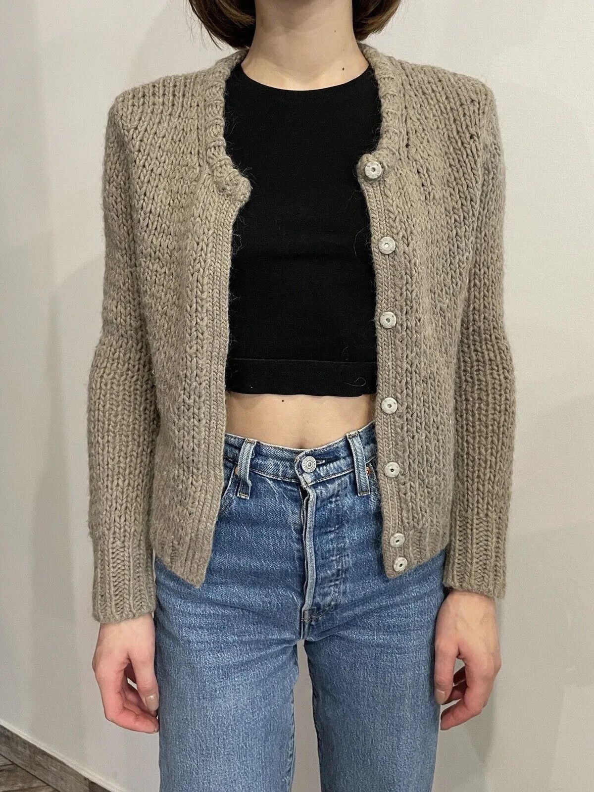 Acne Studios Acne Lesley PPSS 11 Cardigan Womens Alpaca Wool Sweater Size M / US 6-8 / IT 42-44 - 2 Thumbnail