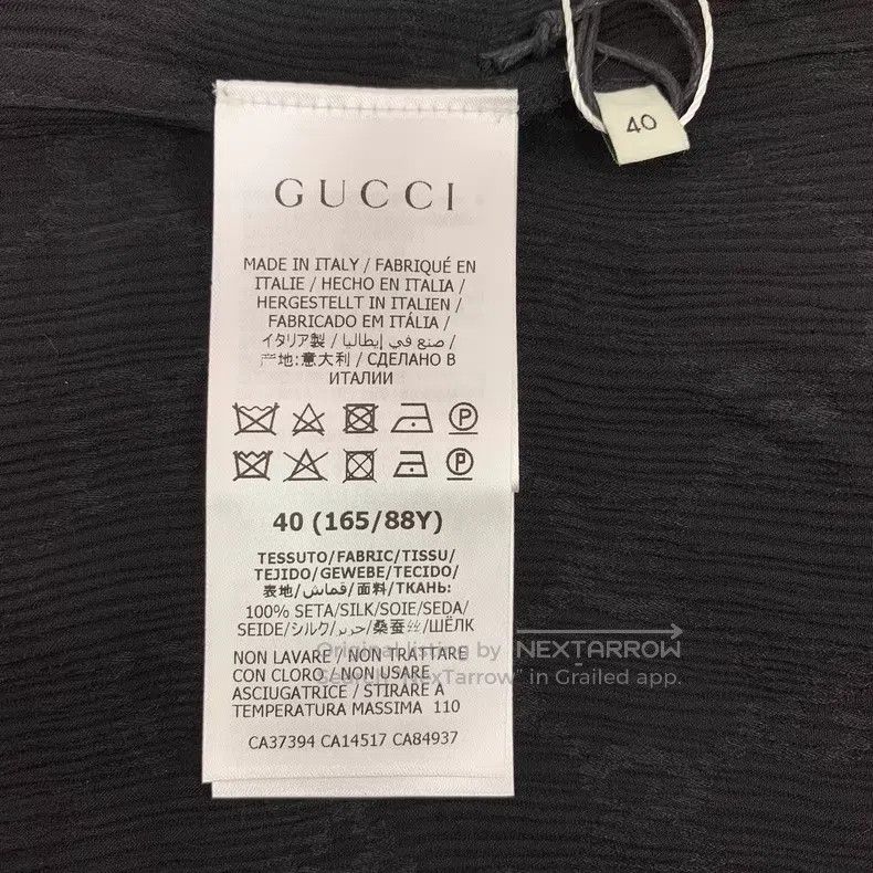 Gucci Gucci Black logo dark pattern full print mulberry silk lap Size US XXS / EU 40 - 7 Thumbnail