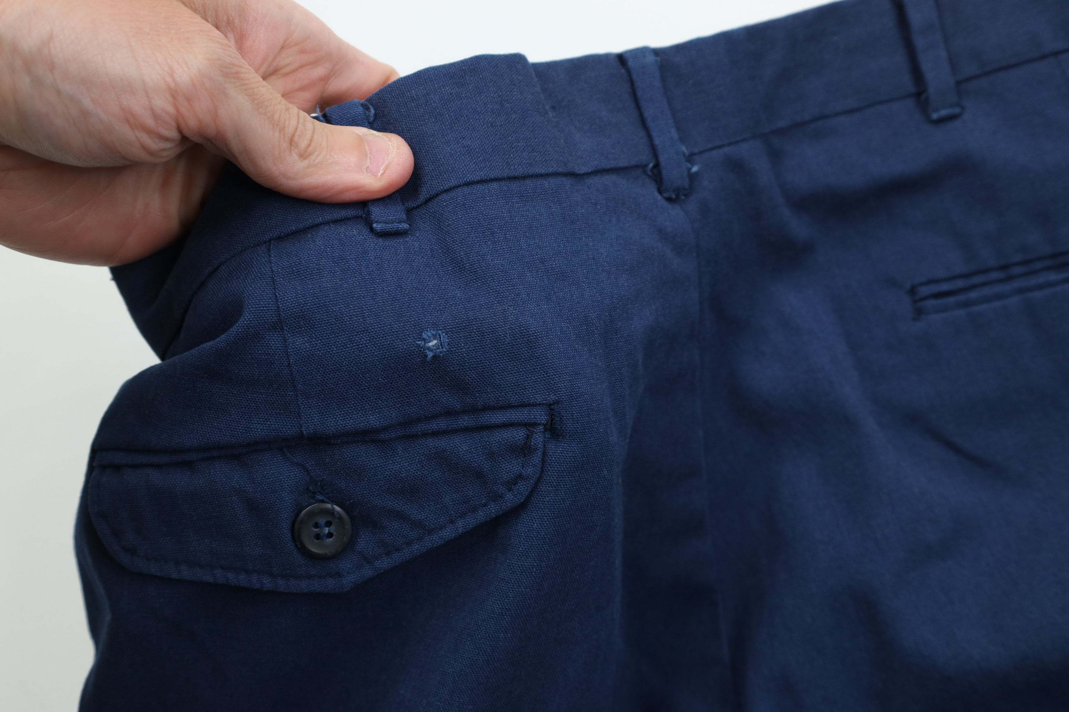 Vintage Vintage 70s Streetwear Wide Leg Workwear Pants Blue USA Size US 34 / EU 50 - 15 Thumbnail