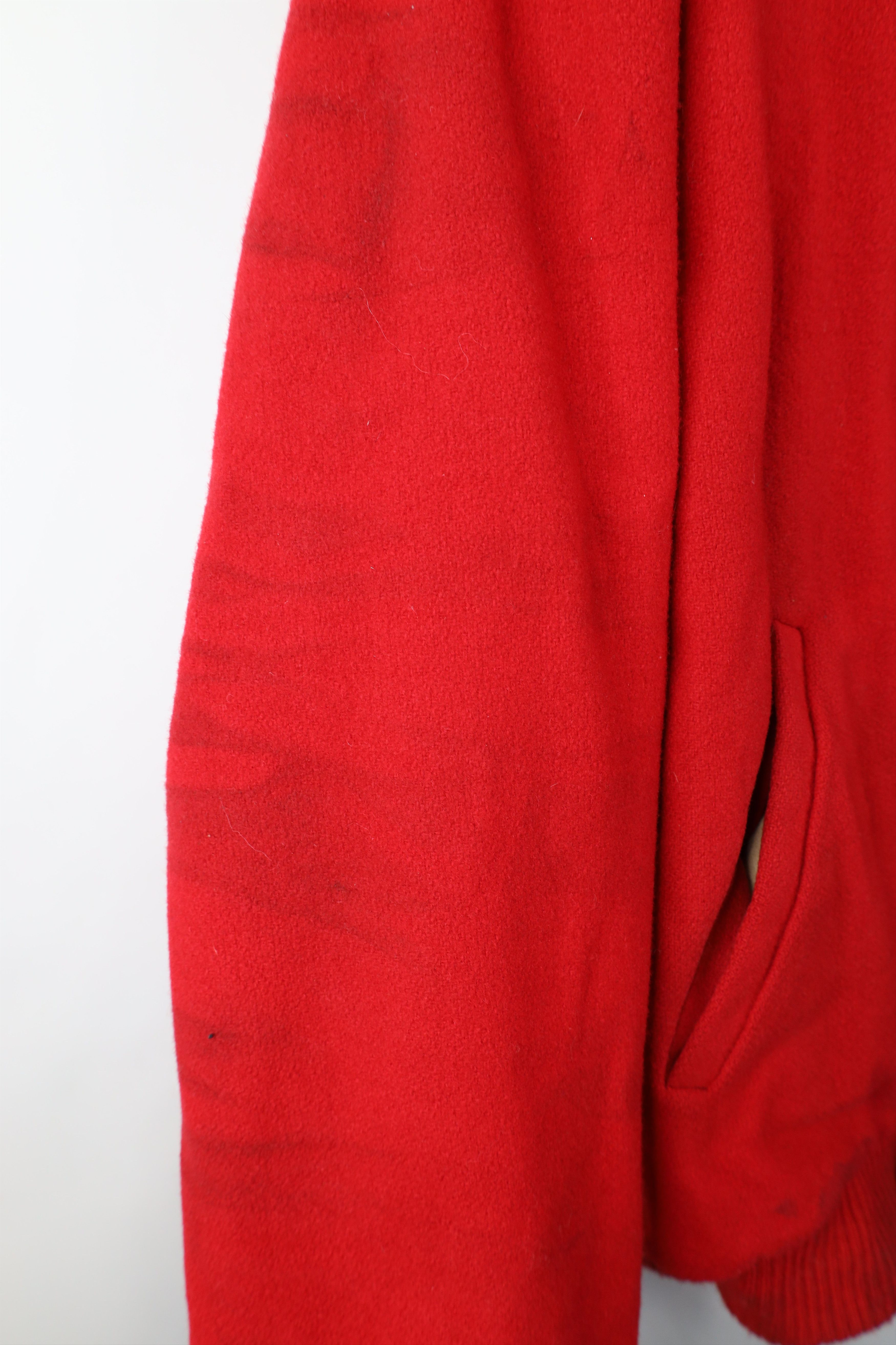 Woolrich Woolen Mills Vintage 90s Woolrich Wool Full Zip Bomber Jacket Red USA Size US XL / EU 56 / 4 - 6 Thumbnail
