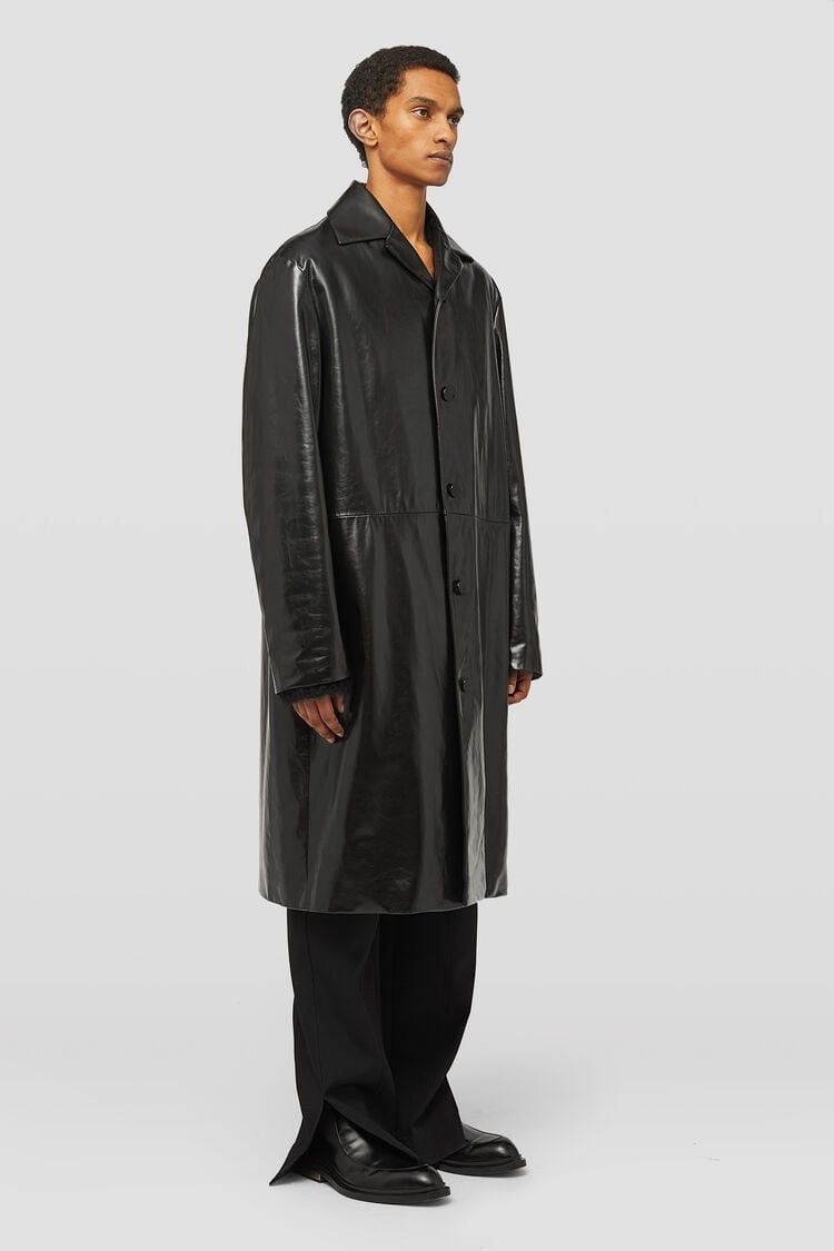 Jil Sander o1w1db10825 Leather Coat in Black Size US S / EU 44-46 / 1 - 3 Thumbnail