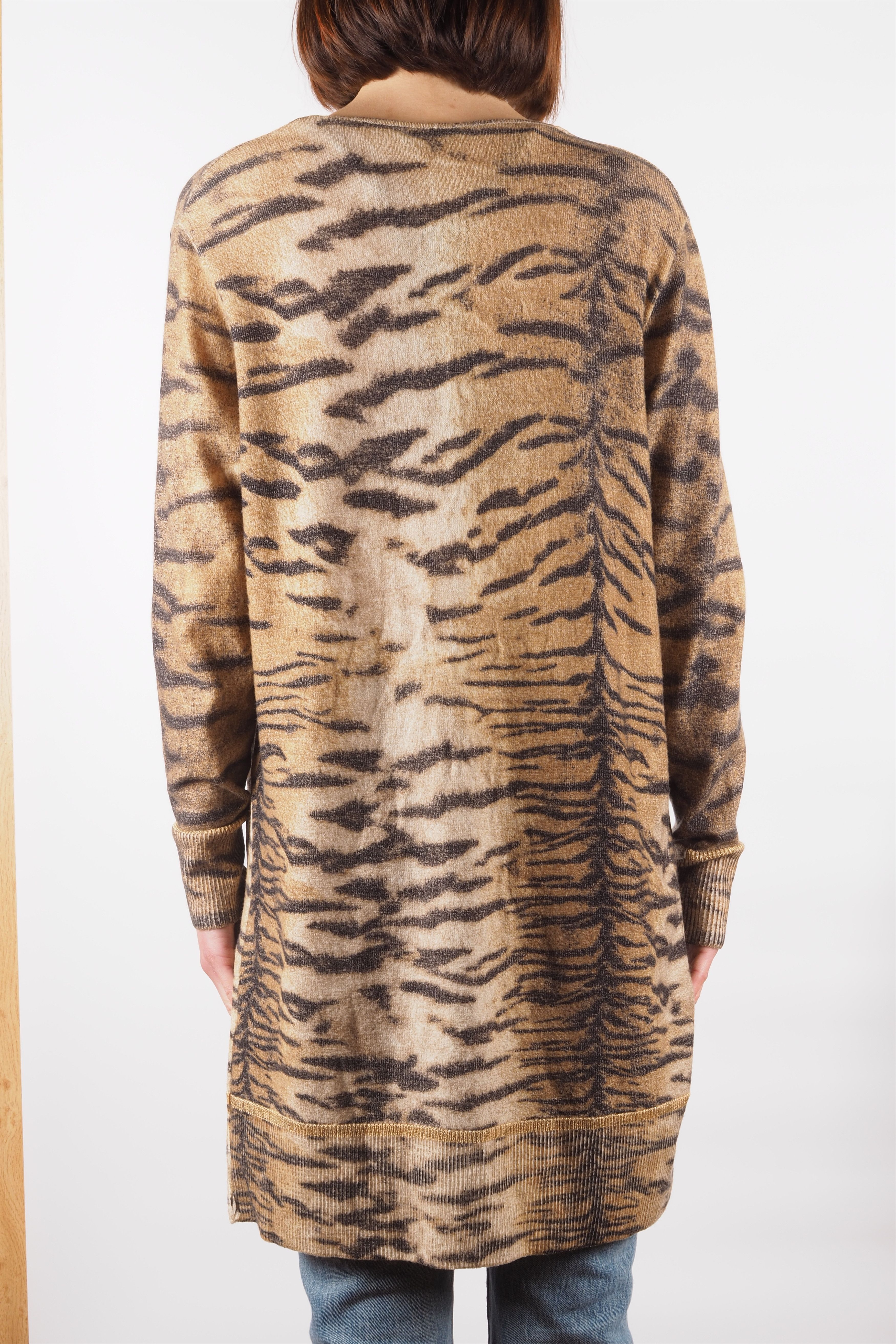 Roberto Cavalli Roberto Cavalli Vintage Wool Animal Print Long Cardigan Size S / US 4 / IT 40 - 2 Thumbnail