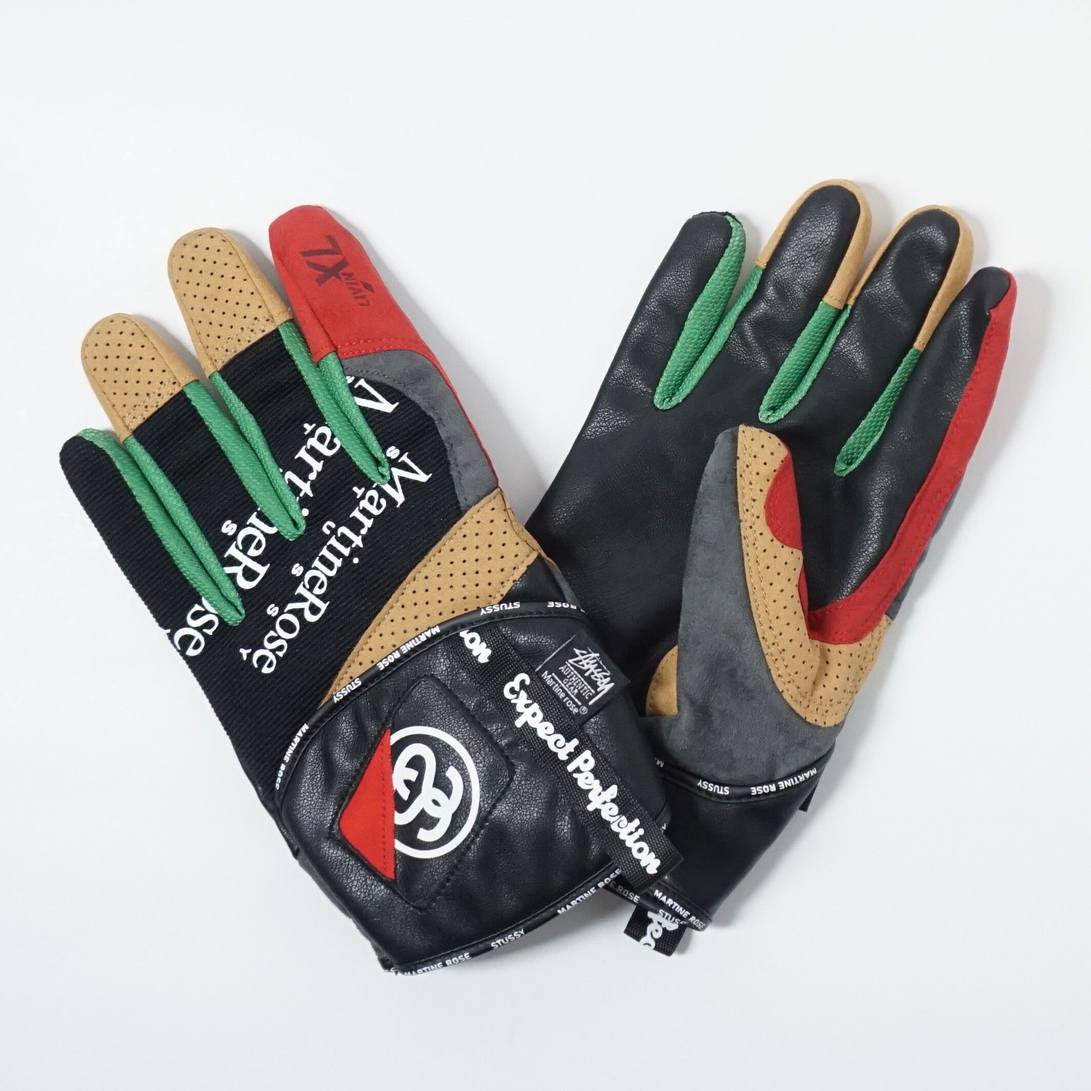 Pre-owned Martine Rose X Stussy Martine Rose Driving Gloves In Black