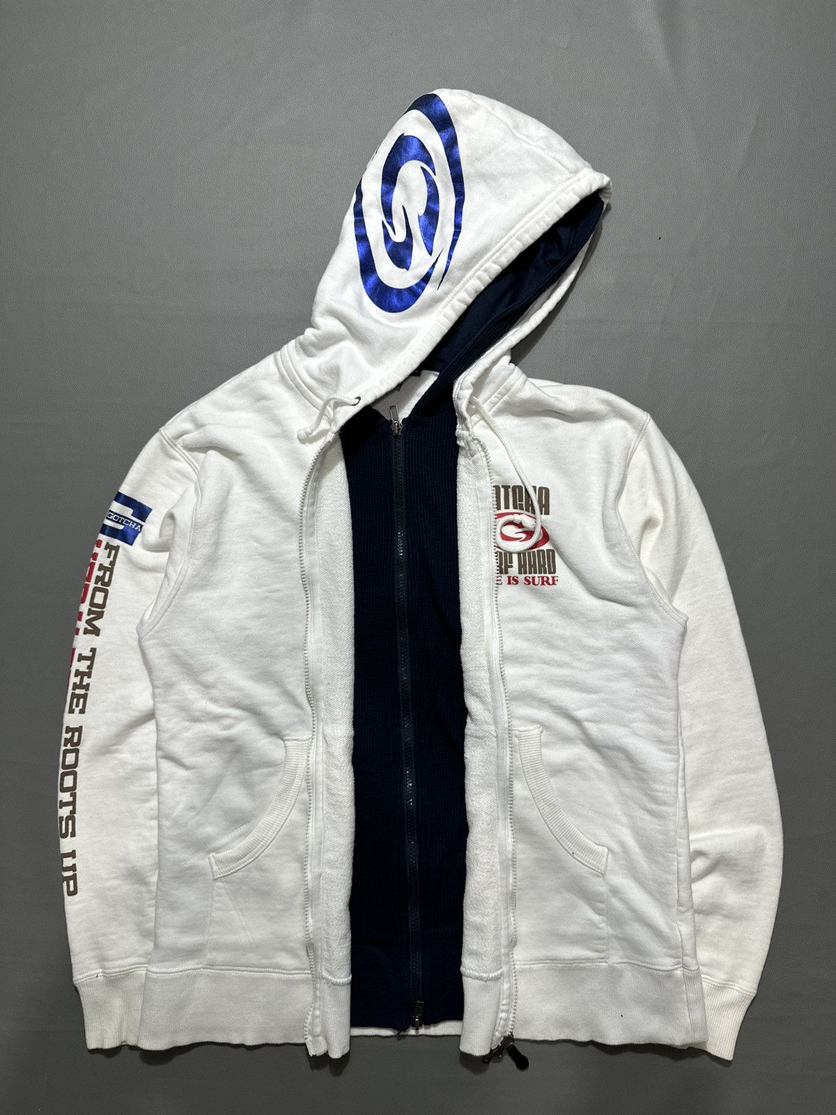 Beauty Beast GOTCHA DOUBLE LAYER THERMAL ZIP DOUBLE HOODIE SURFSTYLE POEM Size US M / EU 48-50 / 2 - 10 Thumbnail