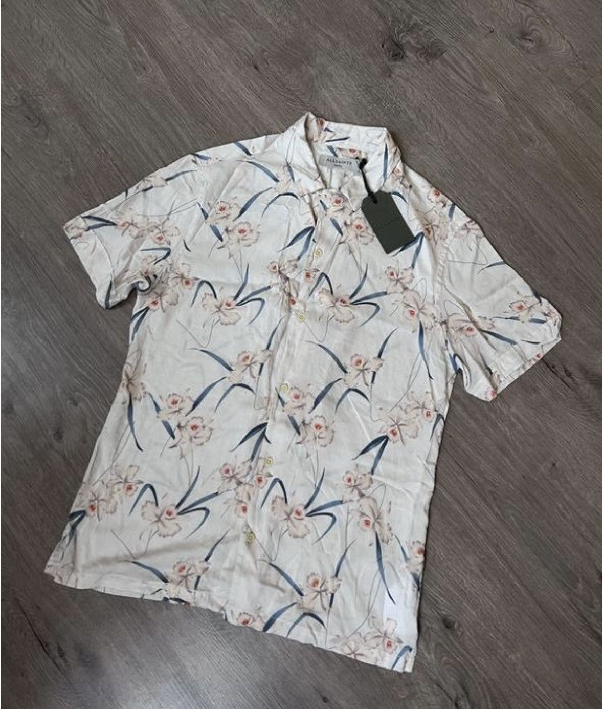 NWT Allsaints Aaru Shirt Summer Beach Hawaiian Floral