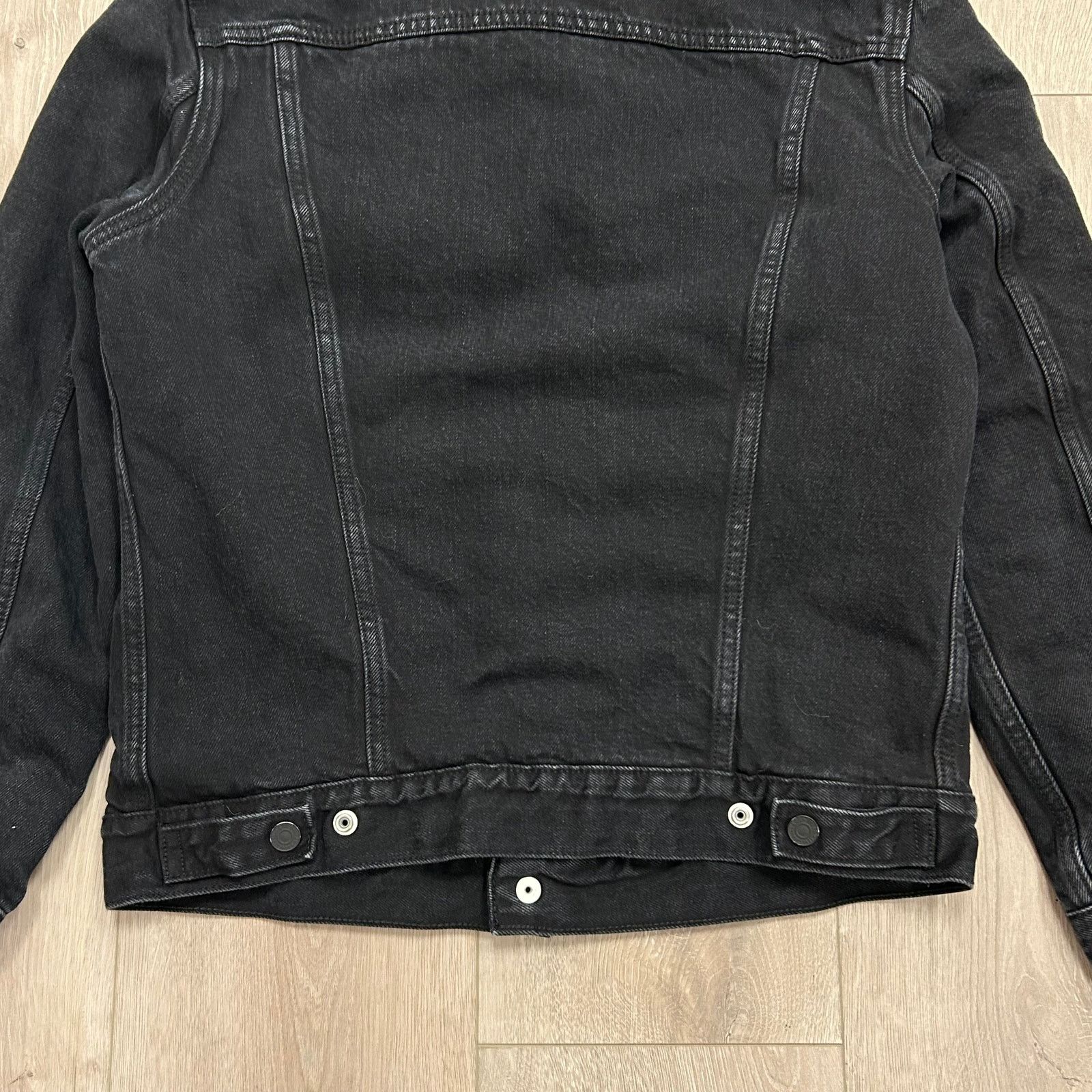 Levi's Levis Sherpa Lined Denim Trucker Jacket Coat Black Medium Size US M / EU 48-50 / 2 - 7 Thumbnail