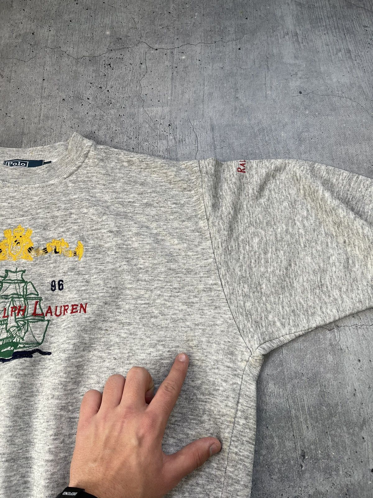 Polo Ralph Lauren × Ralph Lauren RALPH LAUREN Sail Boat Regatta Grey Sweatshirt Size US M / EU 48-50 / 2 - 5 Thumbnail